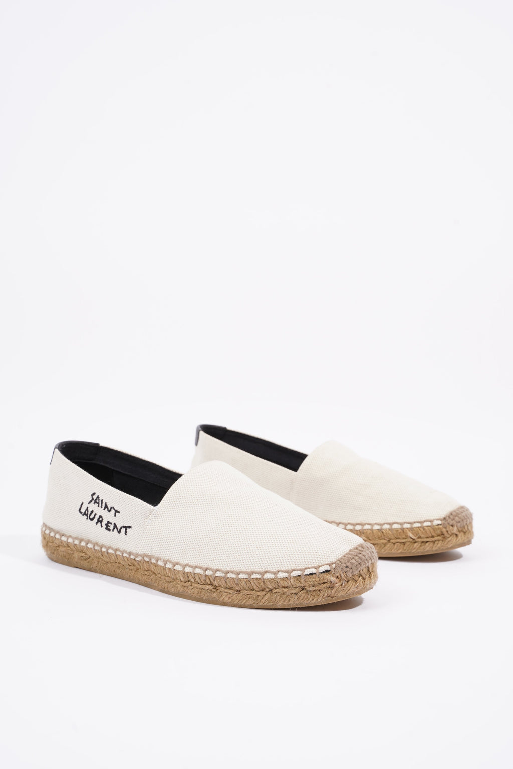 Saint Laurent Womens Espadrille Sl Signat White EU 37 / UK 4