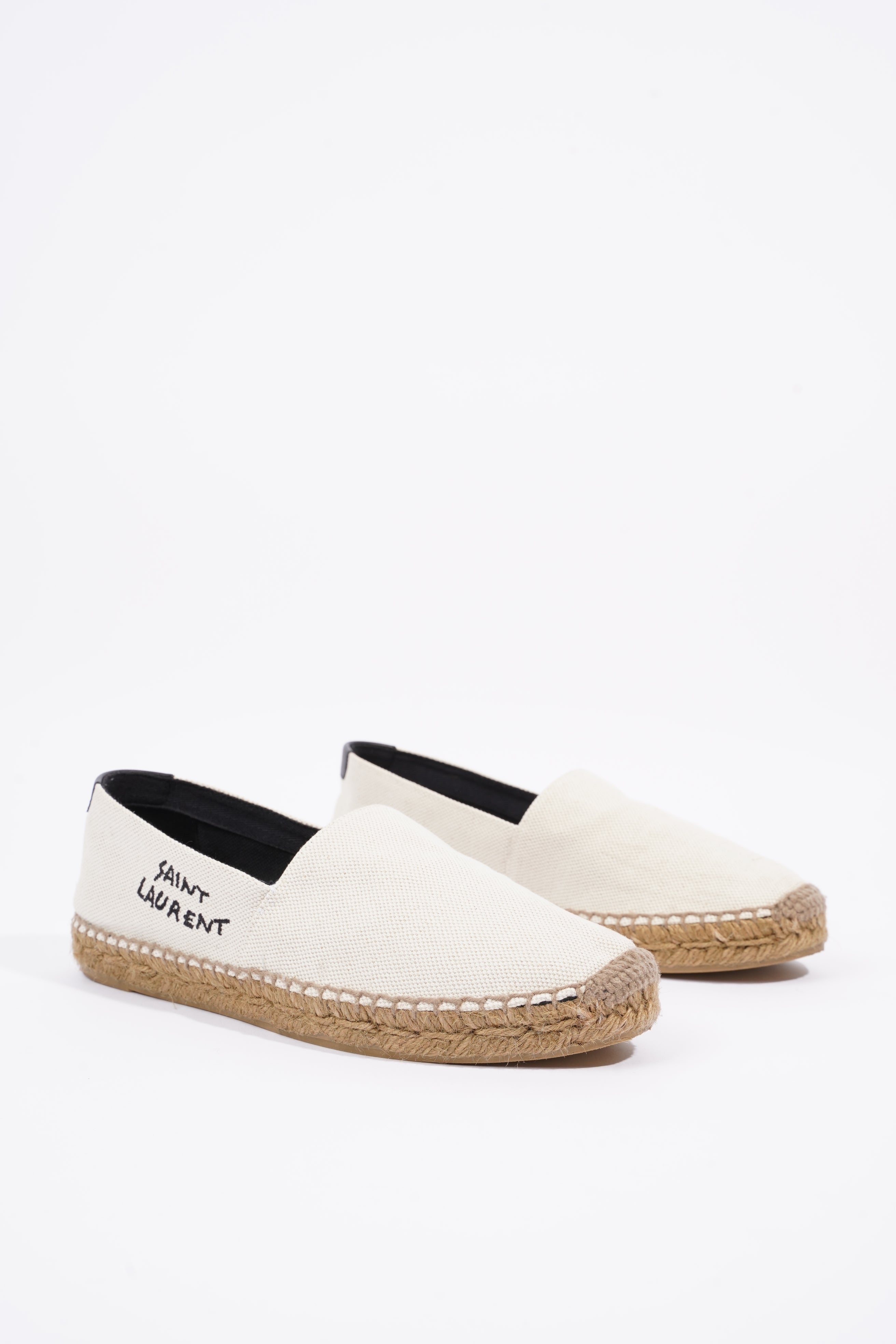 Saint Laurent Womens Espadrille Sl Signat White EU 37 / UK 4