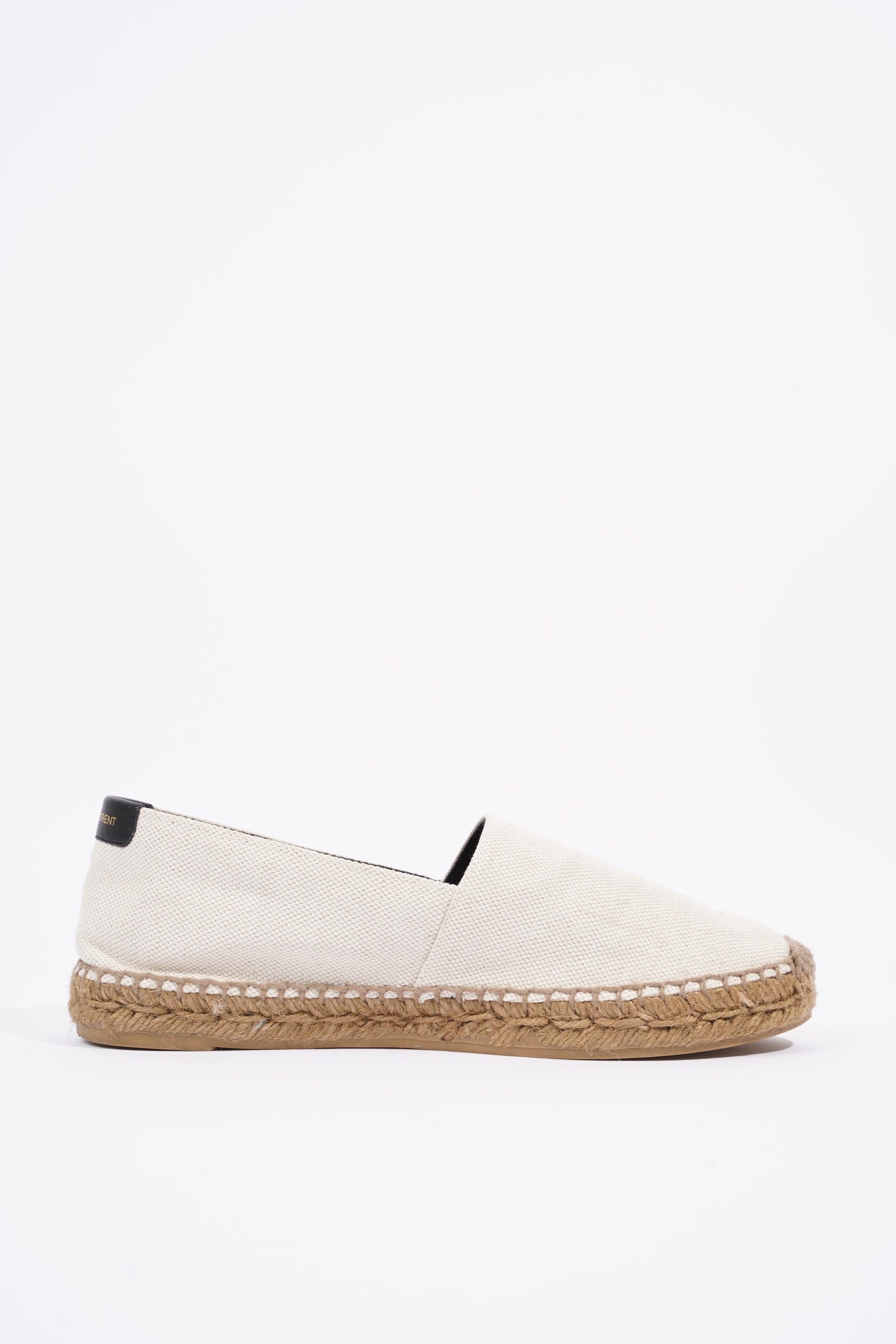 Saint Laurent Womens Espadrille Sl Signat White EU 37 / UK 4