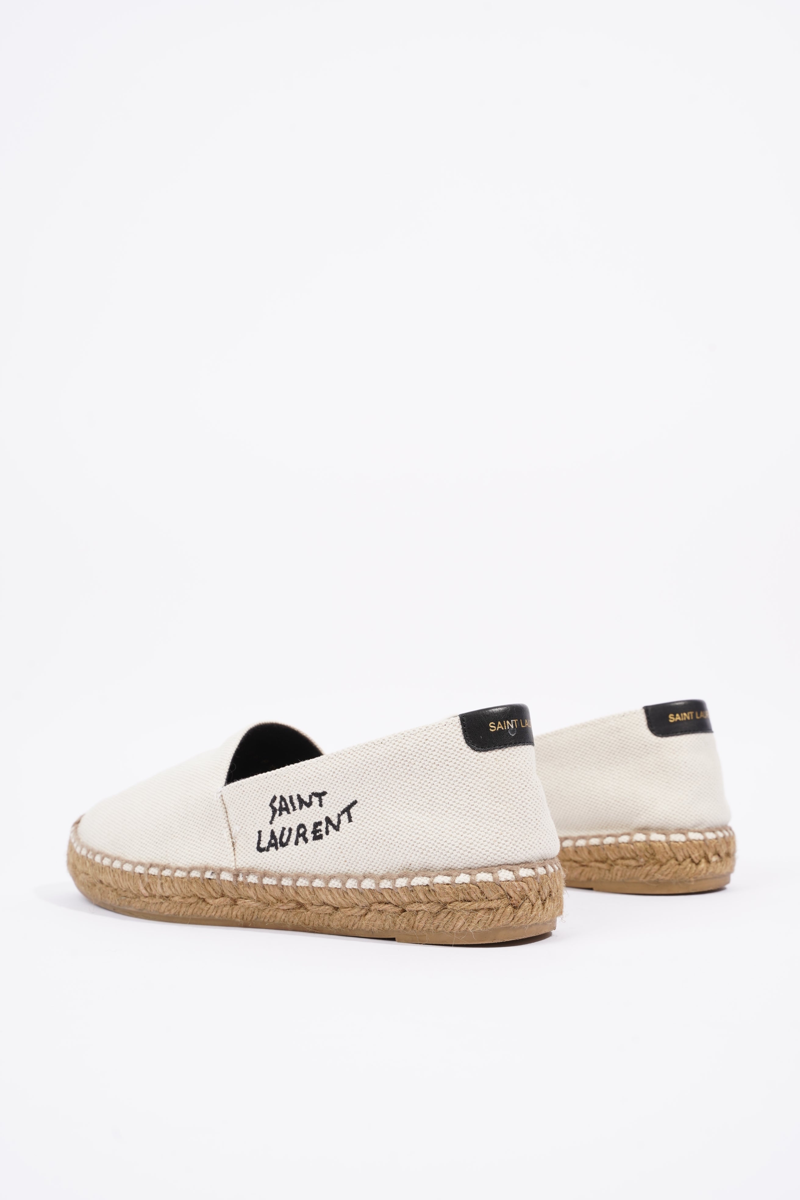 Saint Laurent Womens Espadrille Sl Signat White EU 37 / UK 4