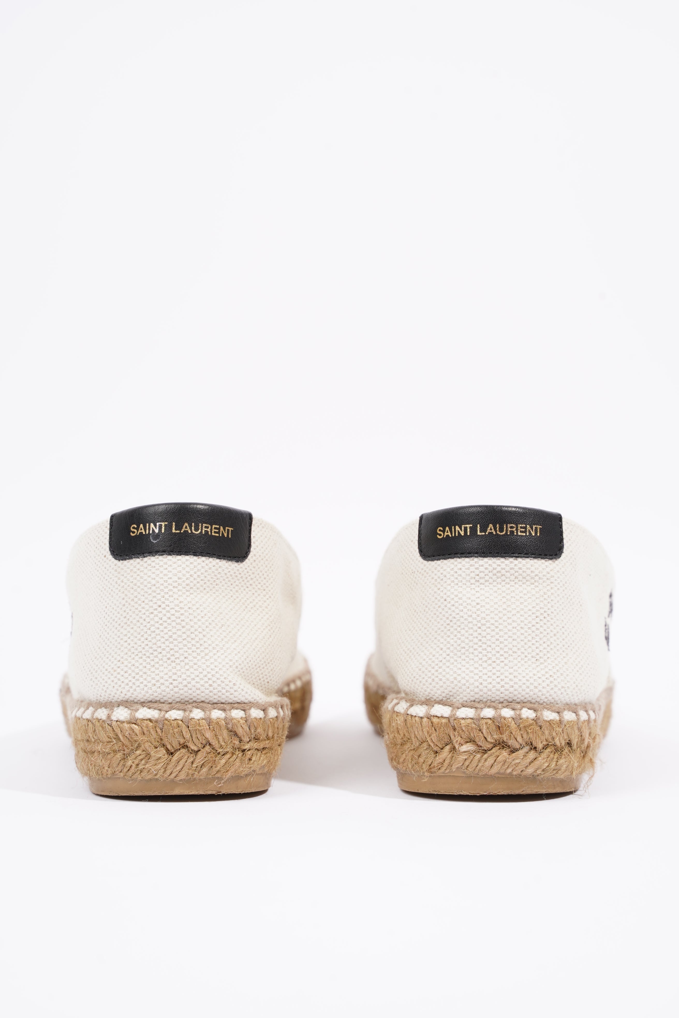 Saint Laurent Womens Espadrille Sl Signat White EU 37 / UK 4