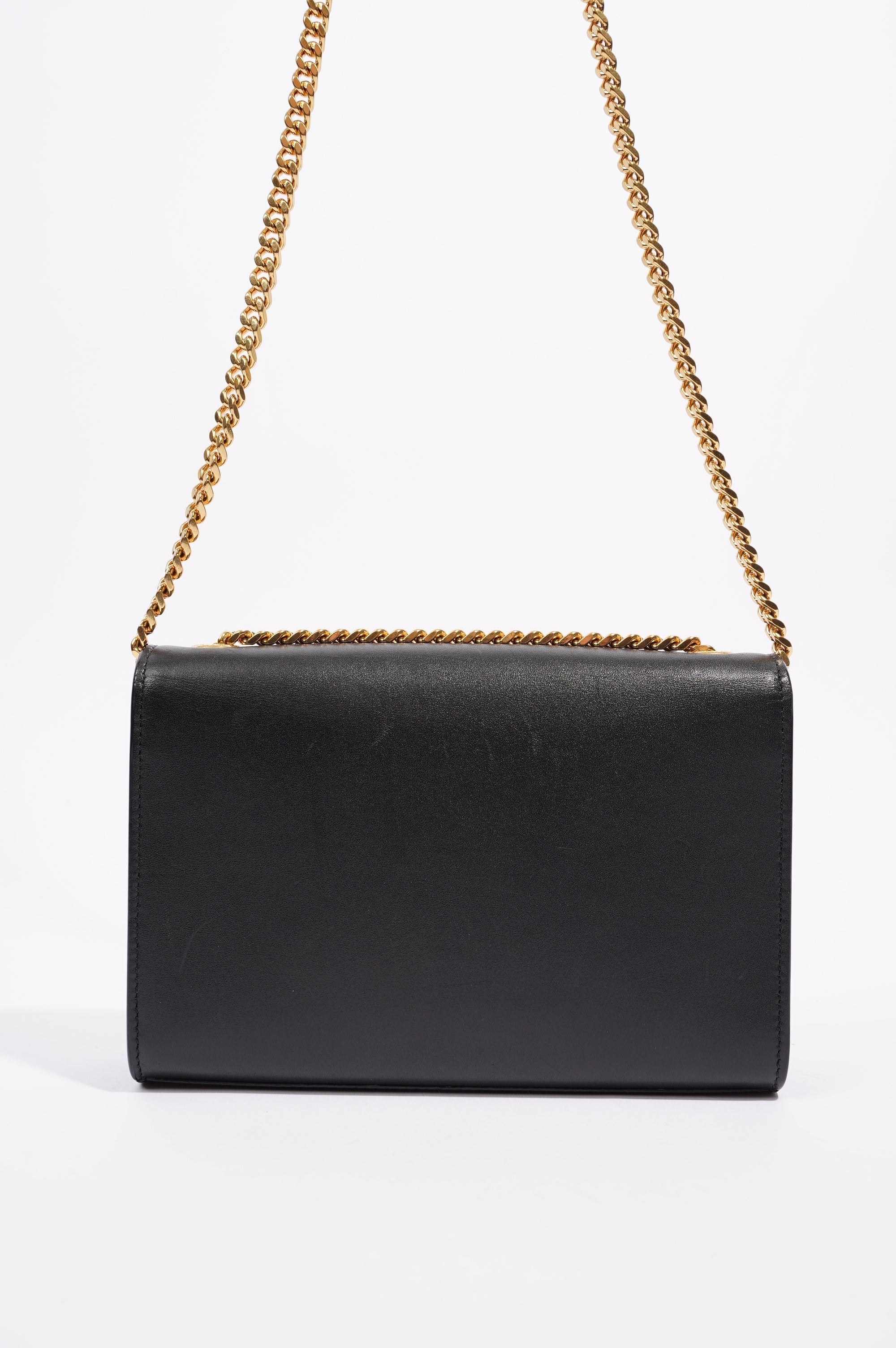 Saint Laurent Womens Kate Tassle Black / Gold Small