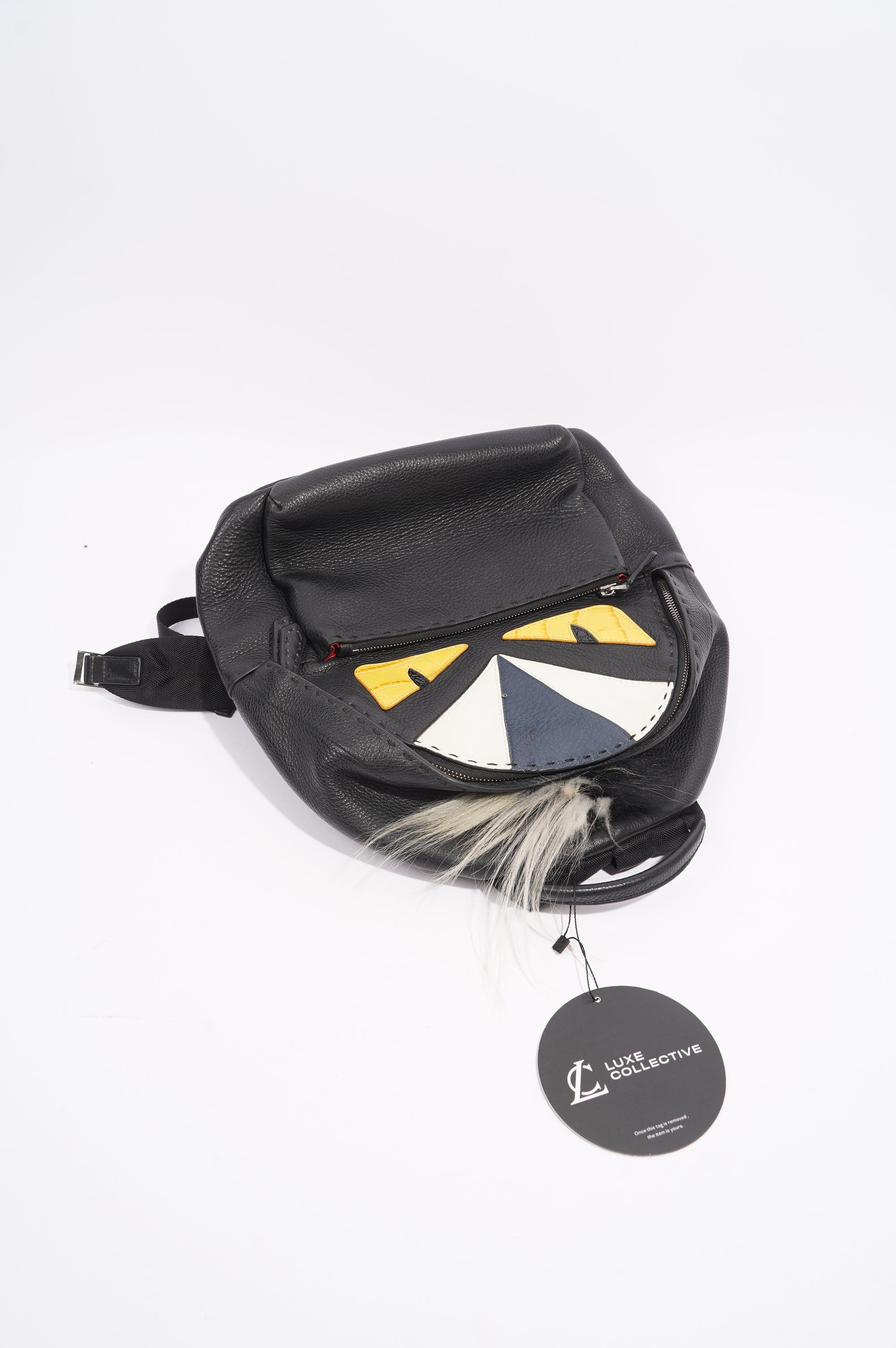 Fendi Womens Monster Backpack Black