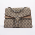 Gucci Womens Dionysus Supreme Bag Brown Canvas Medium