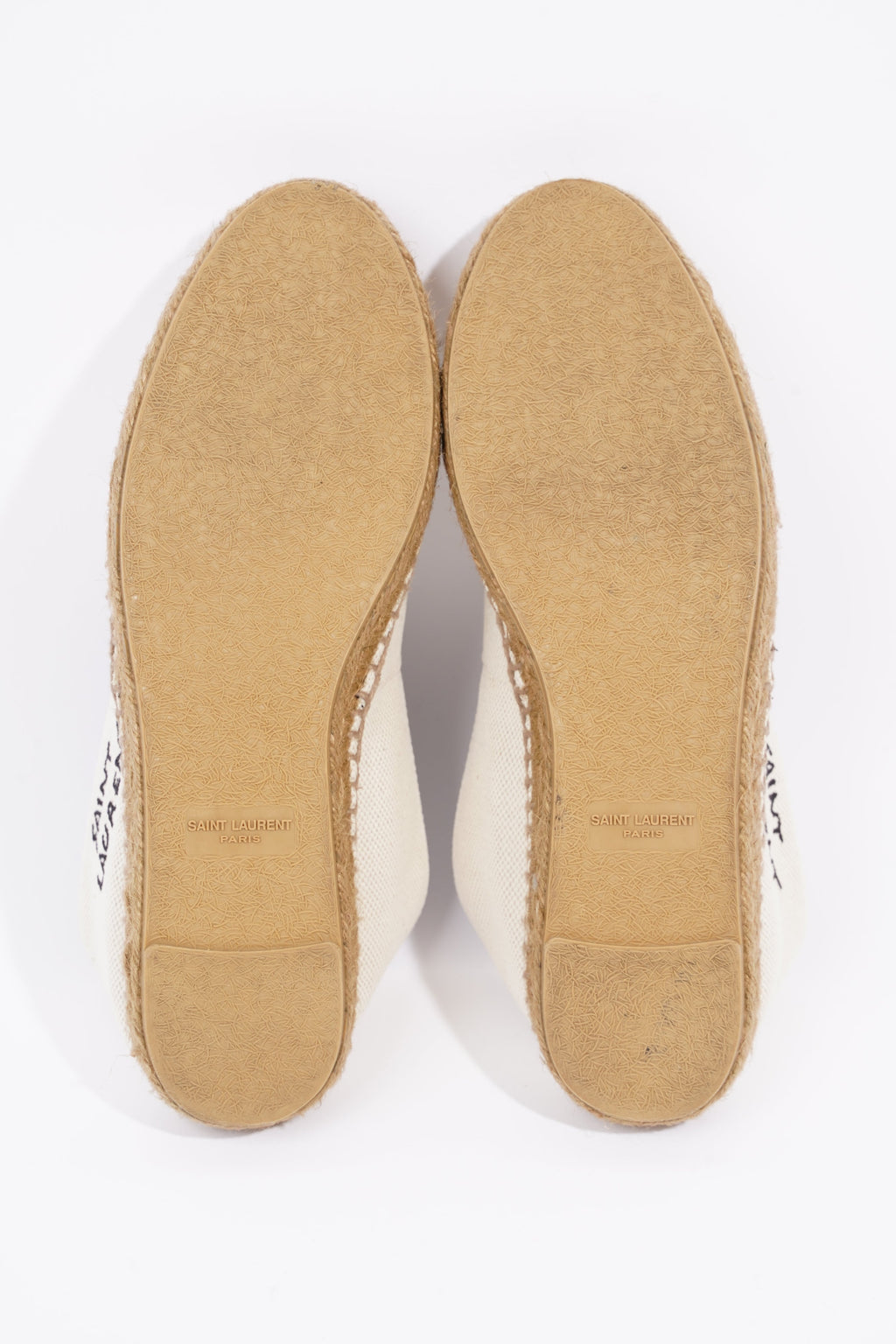 Saint Laurent Womens Espadrille Sl Signat White EU 37 / UK 4