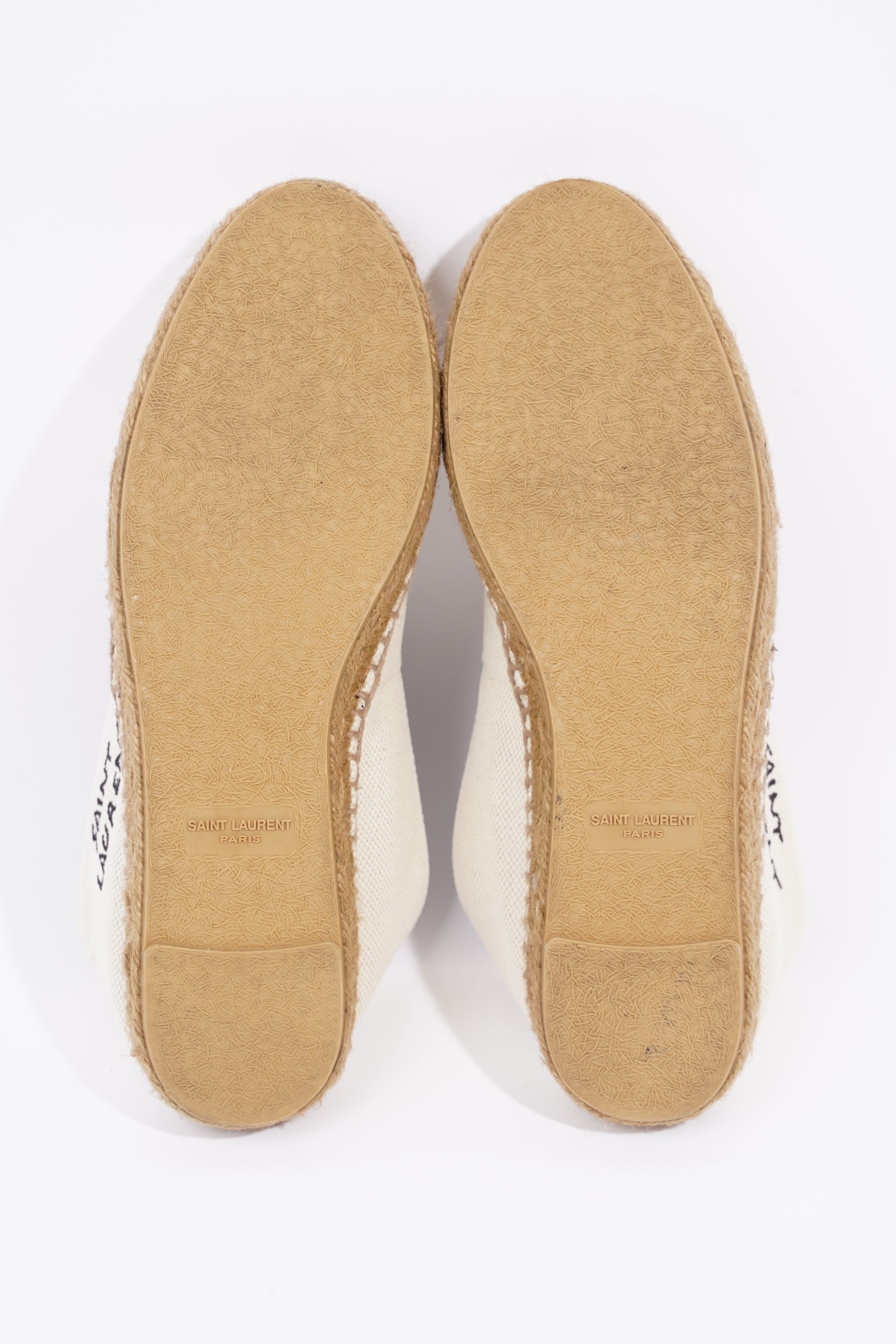 Saint Laurent Womens Espadrille Sl Signat White EU 37 / UK 4