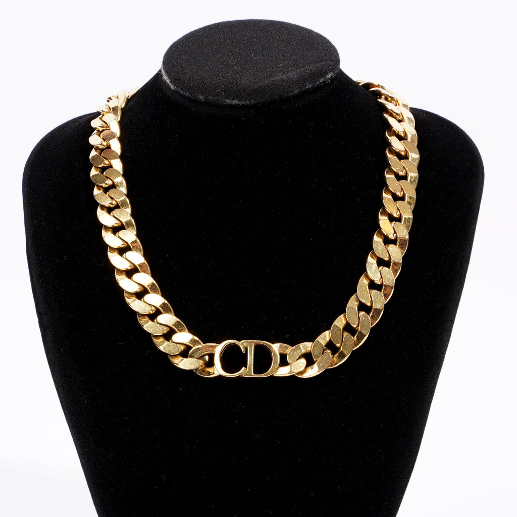 Christian Dior Womens Danseuse Etoile Choker Gold Finish Base Metal