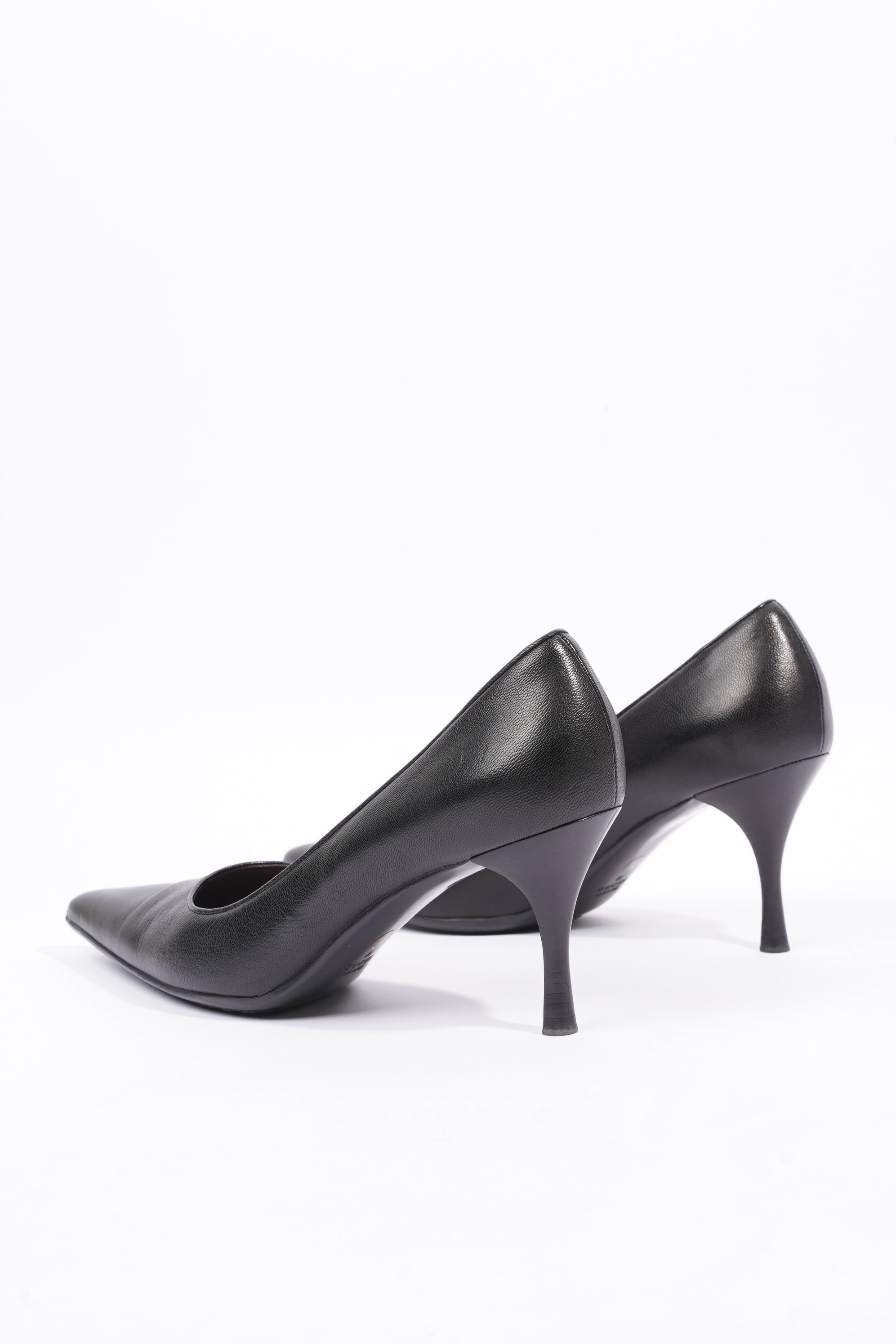 Gucci Womens Leather Pumps Black EU 40.5 / UK 7.5