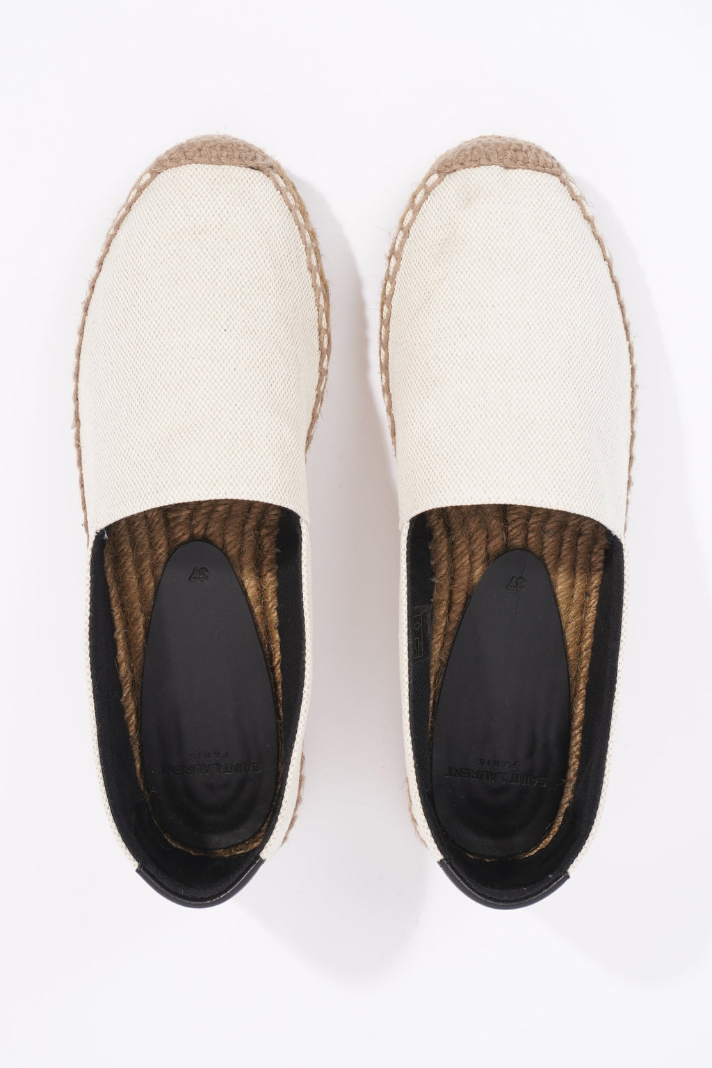 Saint Laurent Womens Espadrille Sl Signat White EU 37 / UK 4