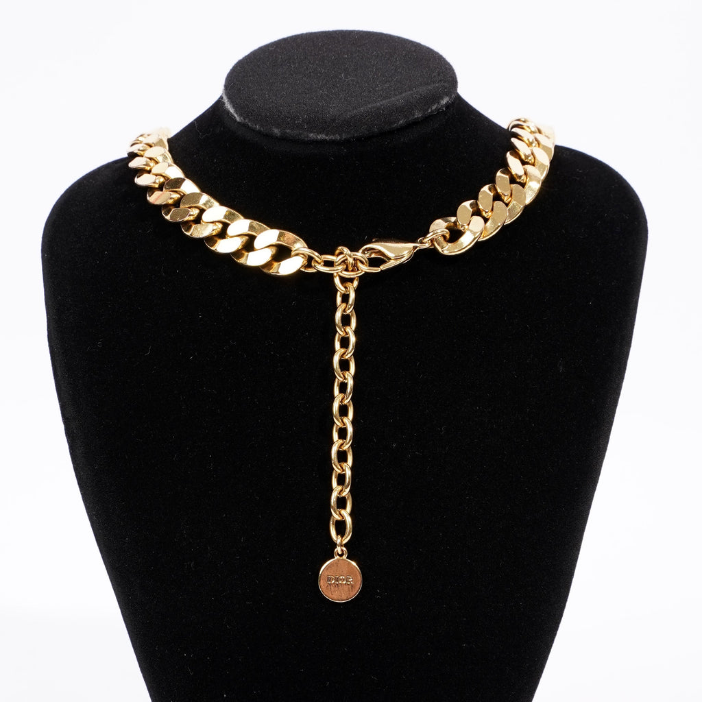 Christian Dior Womens Danseuse Etoile Choker Gold Finish Base Metal