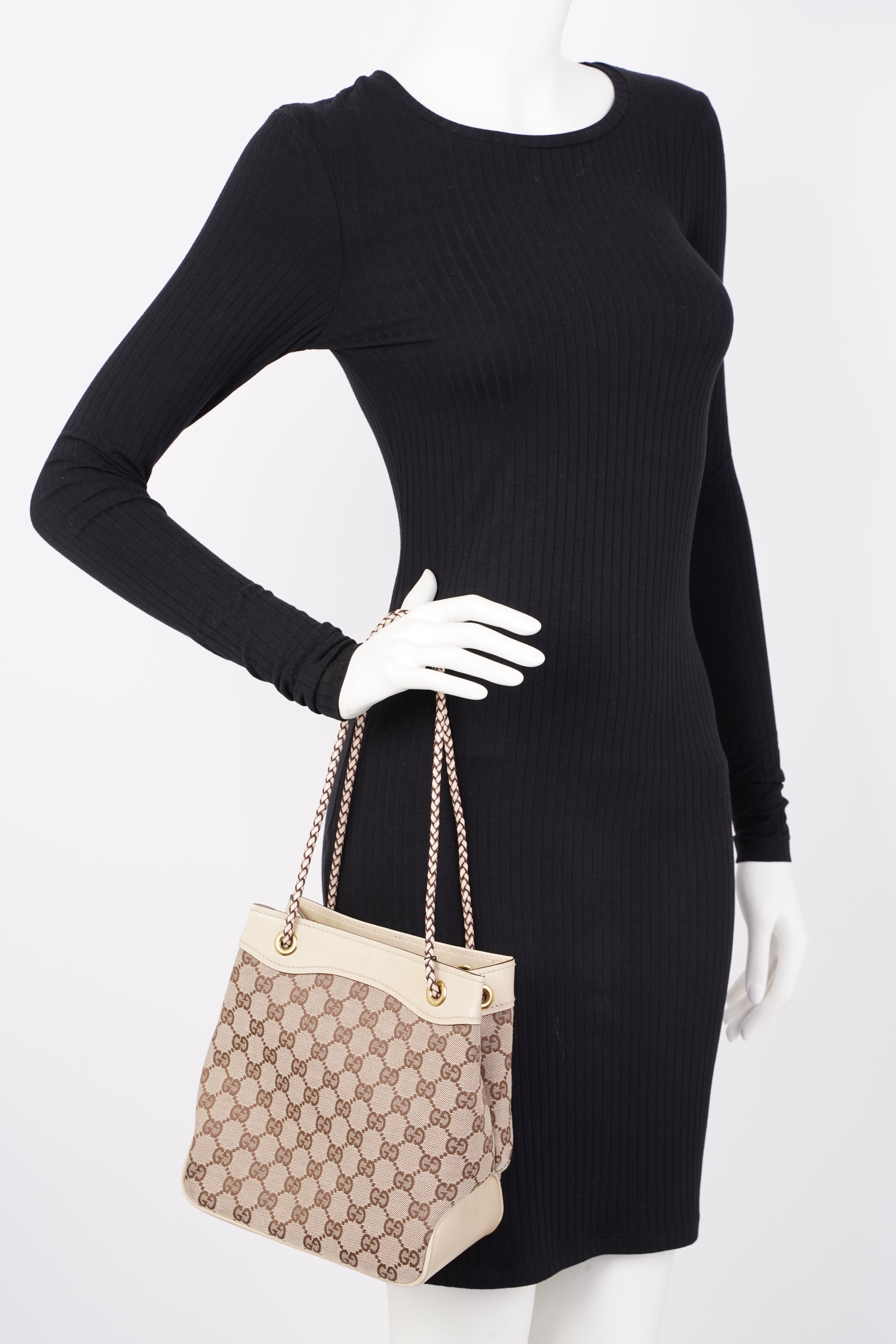 Gucci Womens Gifford Tote Bag Supreme Canvas