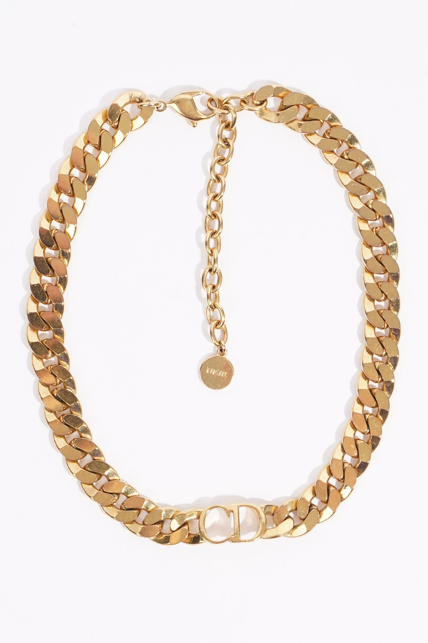 Christian Dior Womens Danseuse Etoile Choker Gold Finish Base Metal