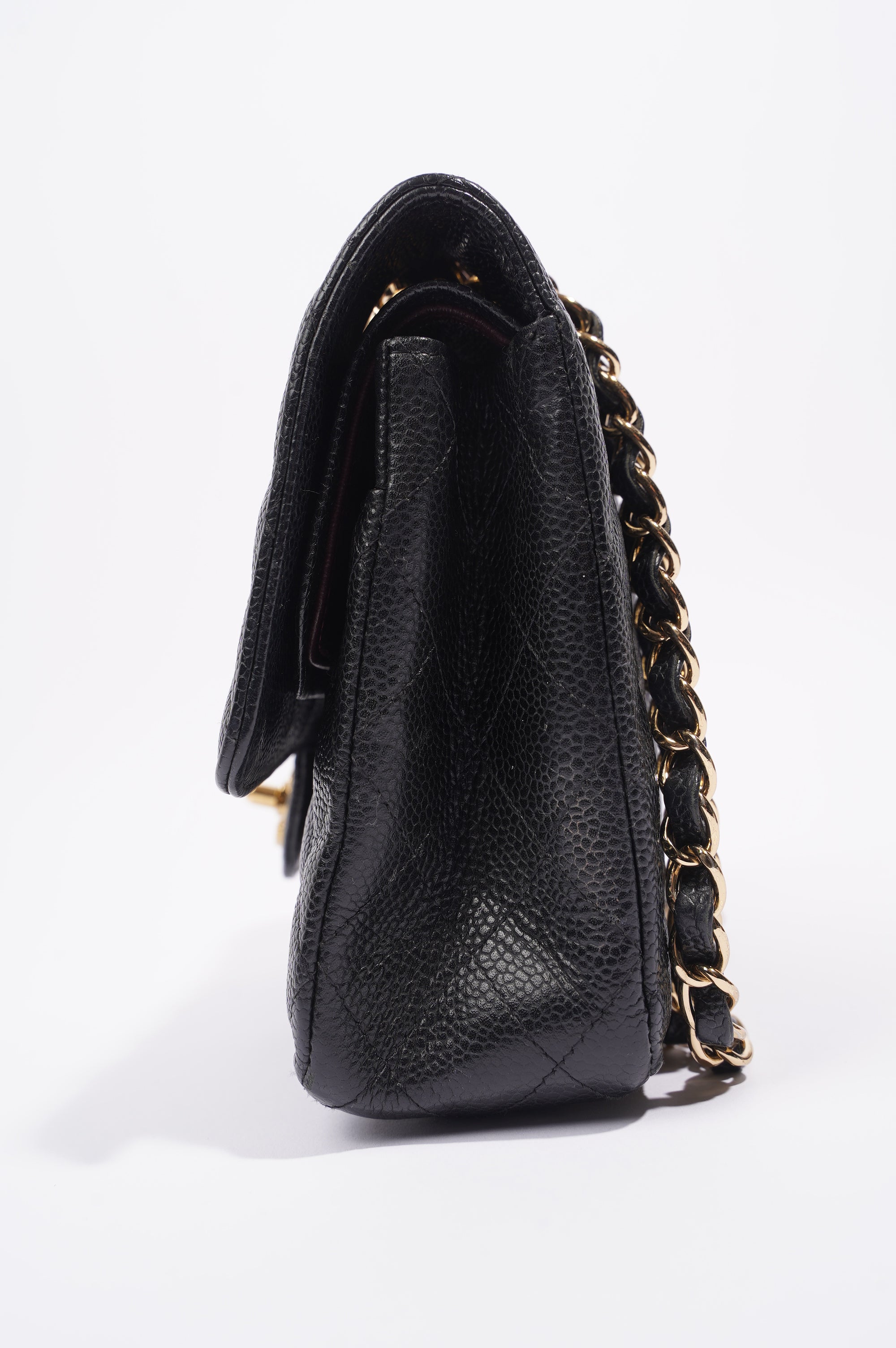 Chanel Womens Classic Flap Black Caviar Medium