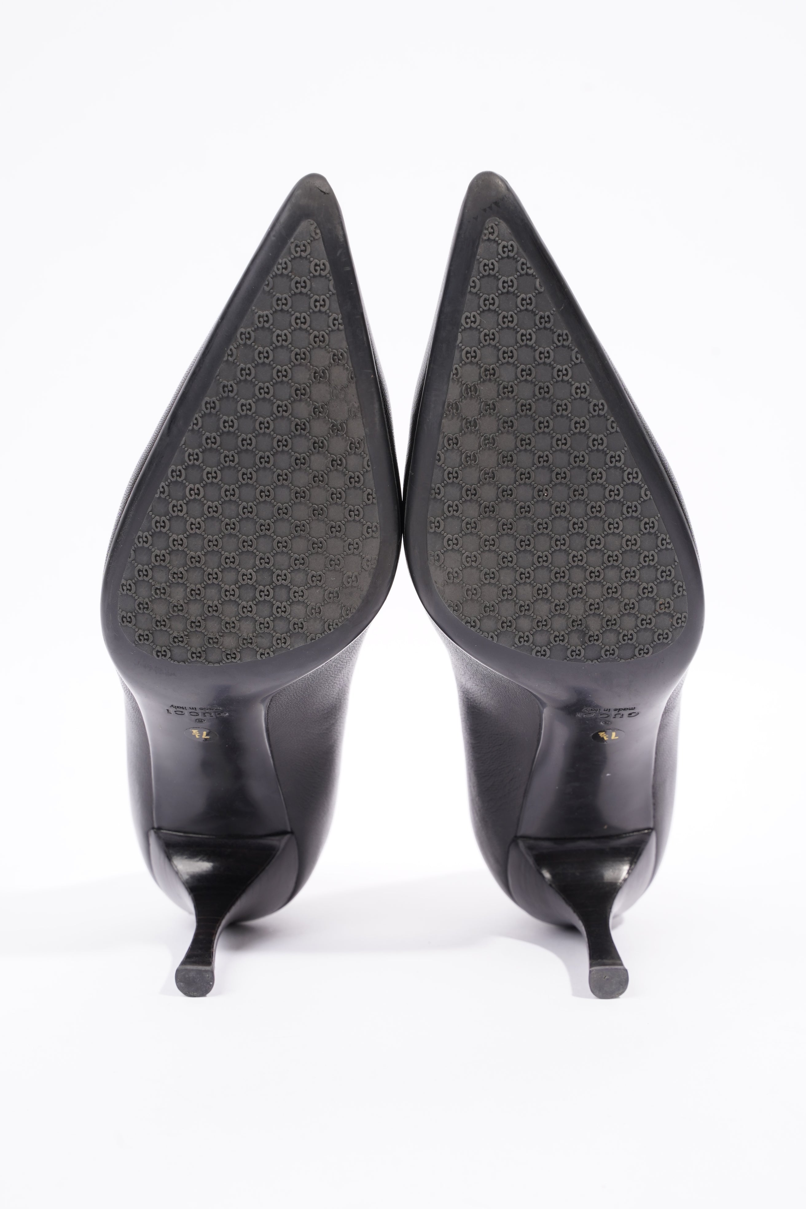 Gucci Womens Leather Pumps Black EU 40.5 / UK 7.5
