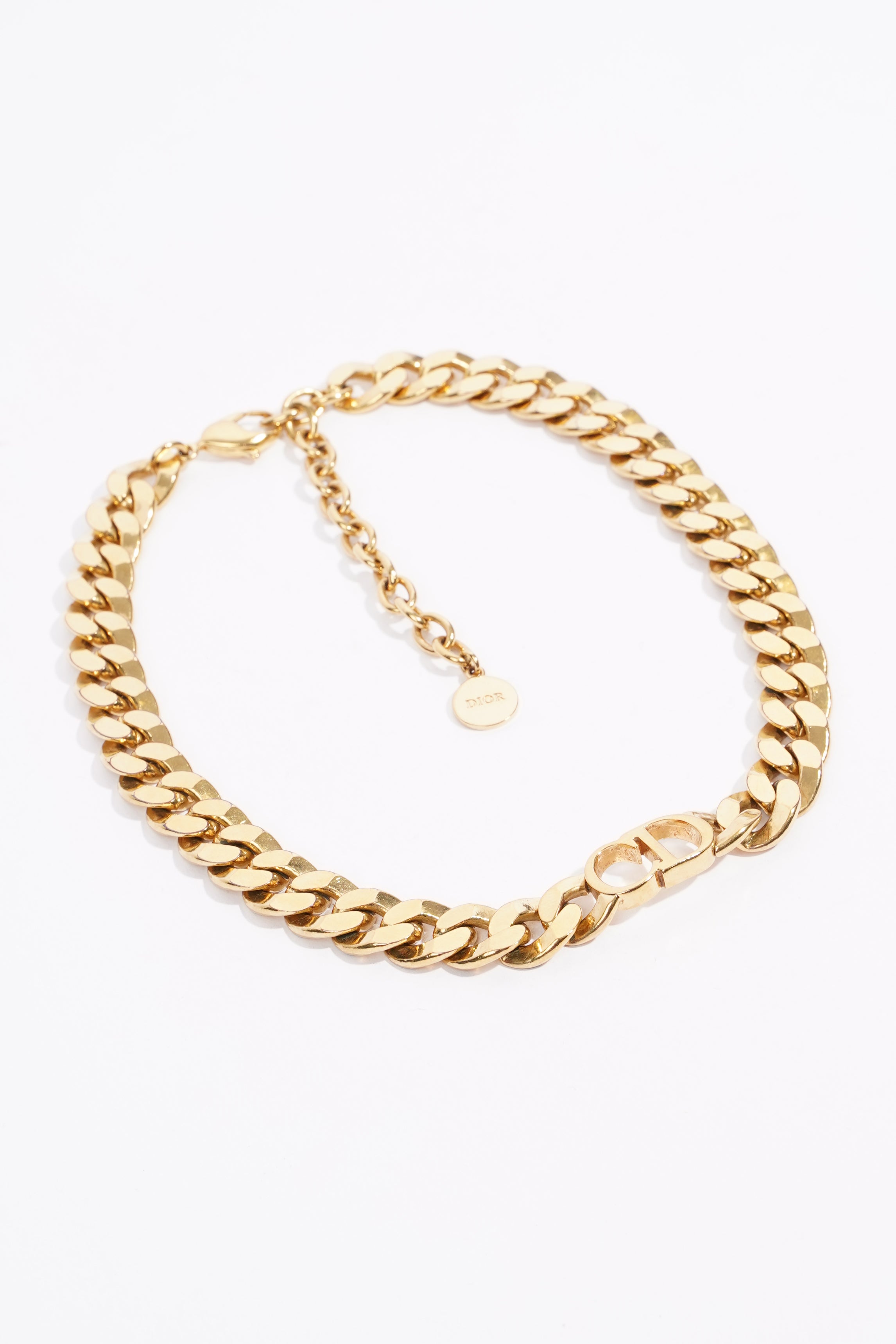 Christian Dior Womens Danseuse Etoile Choker Gold Finish Base Metal