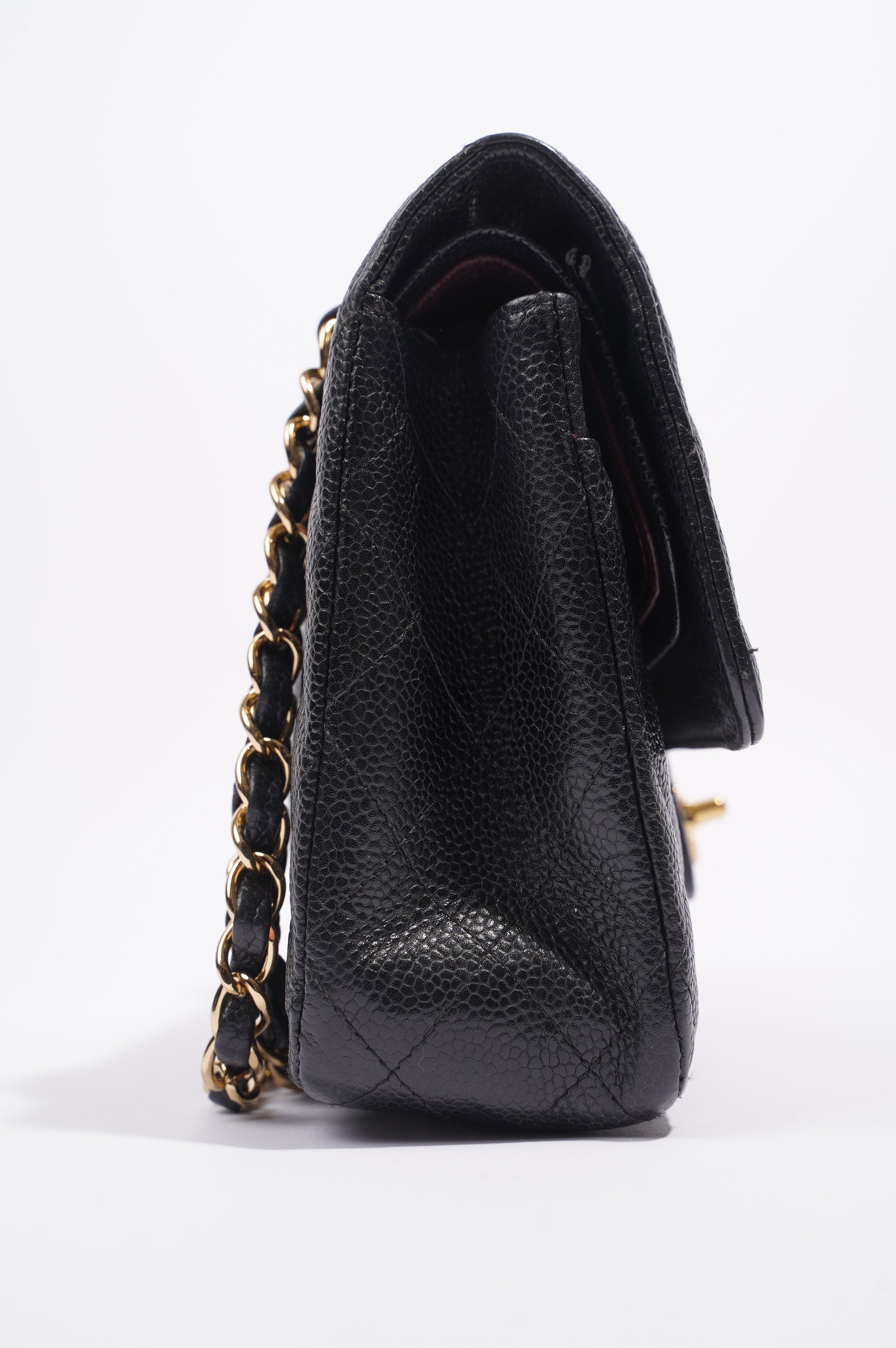 Chanel Womens Classic Flap Black Caviar Medium