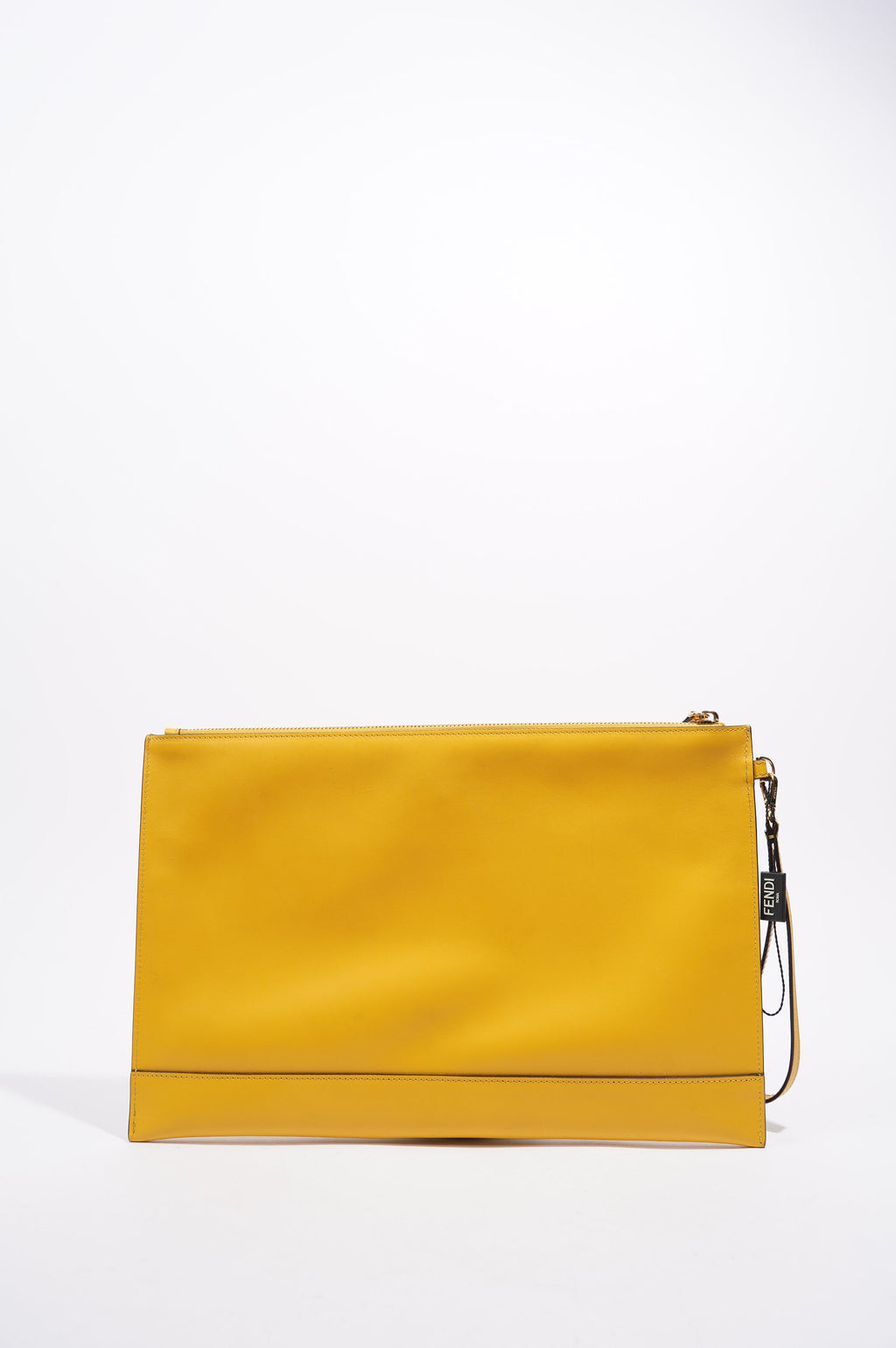 Fendi Womens Roma Clutch Yellow Large
