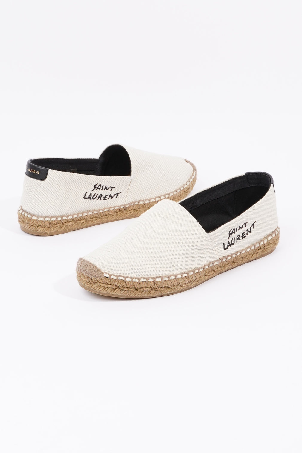 Saint Laurent Womens Espadrille Sl Signat White EU 37 / UK 4
