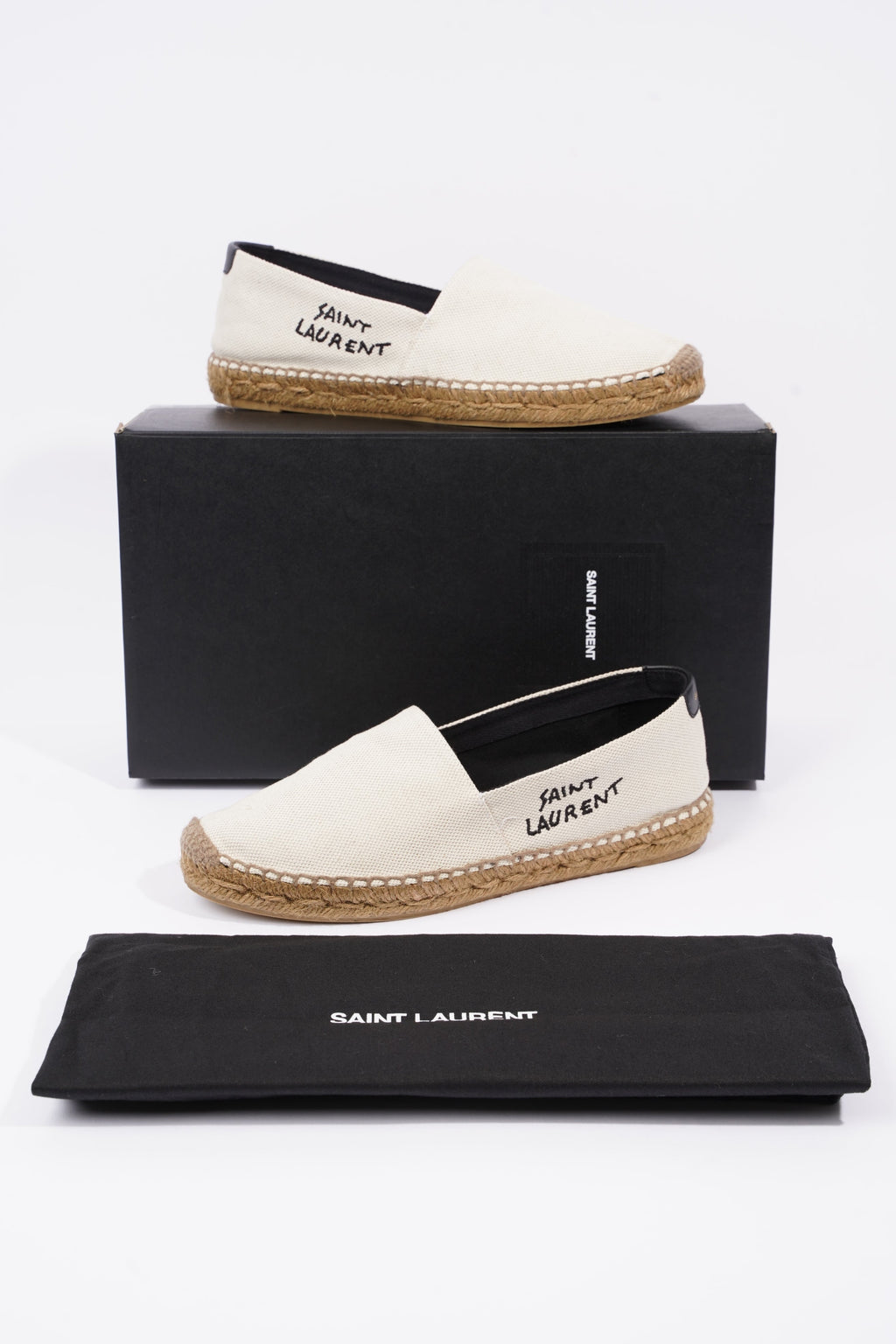 Saint Laurent Womens Espadrille Sl Signat White EU 37 / UK 4