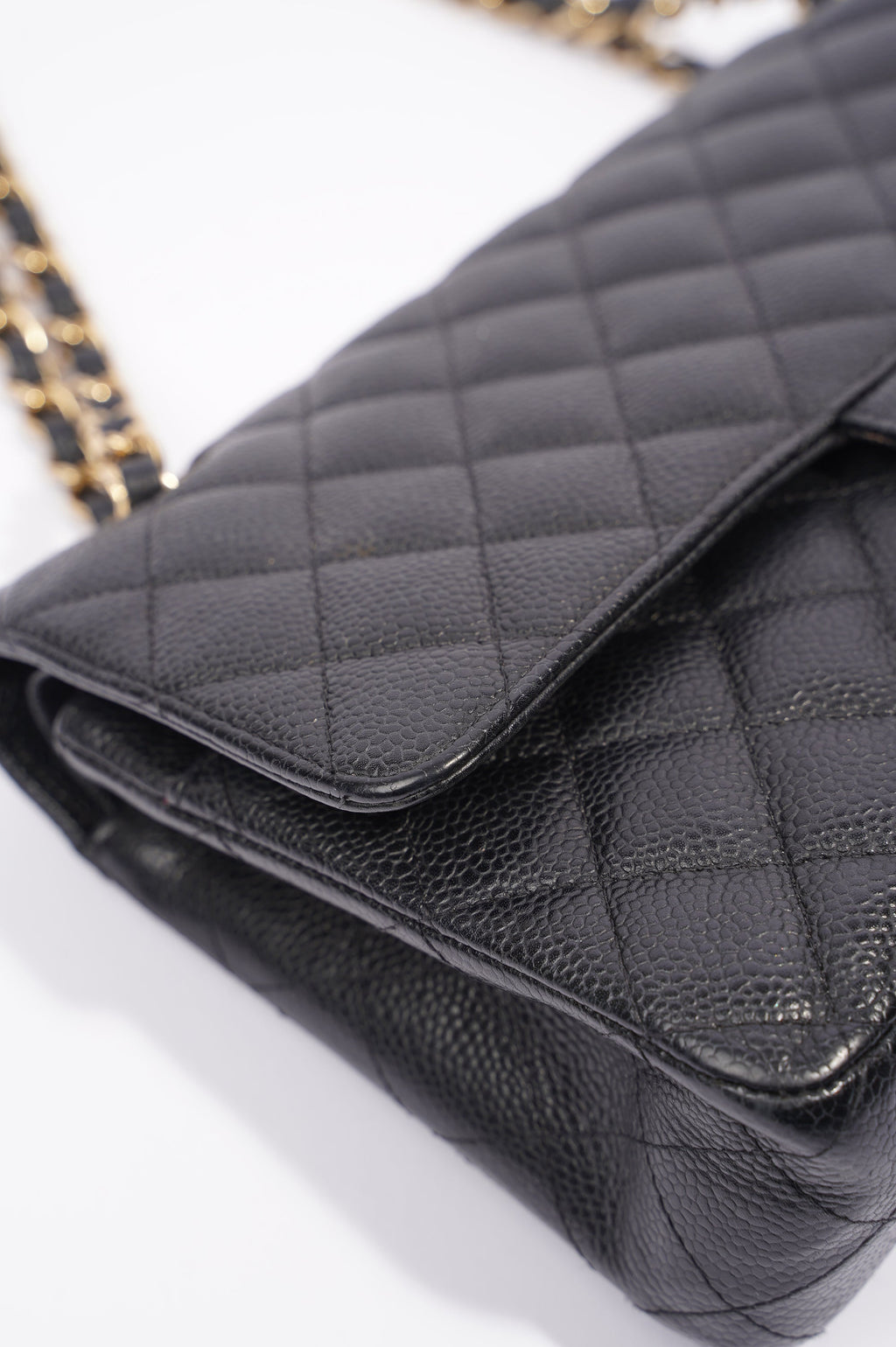Chanel Womens Classic Flap Black Caviar Medium