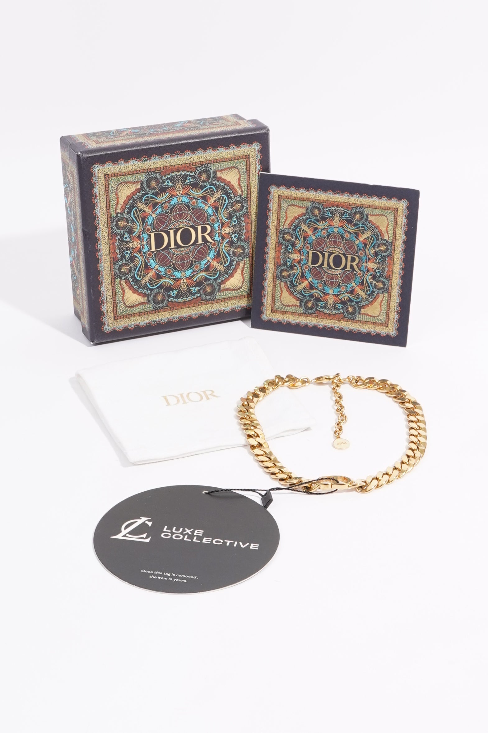 Christian Dior Womens Danseuse Etoile Choker Gold Finish Base Metal