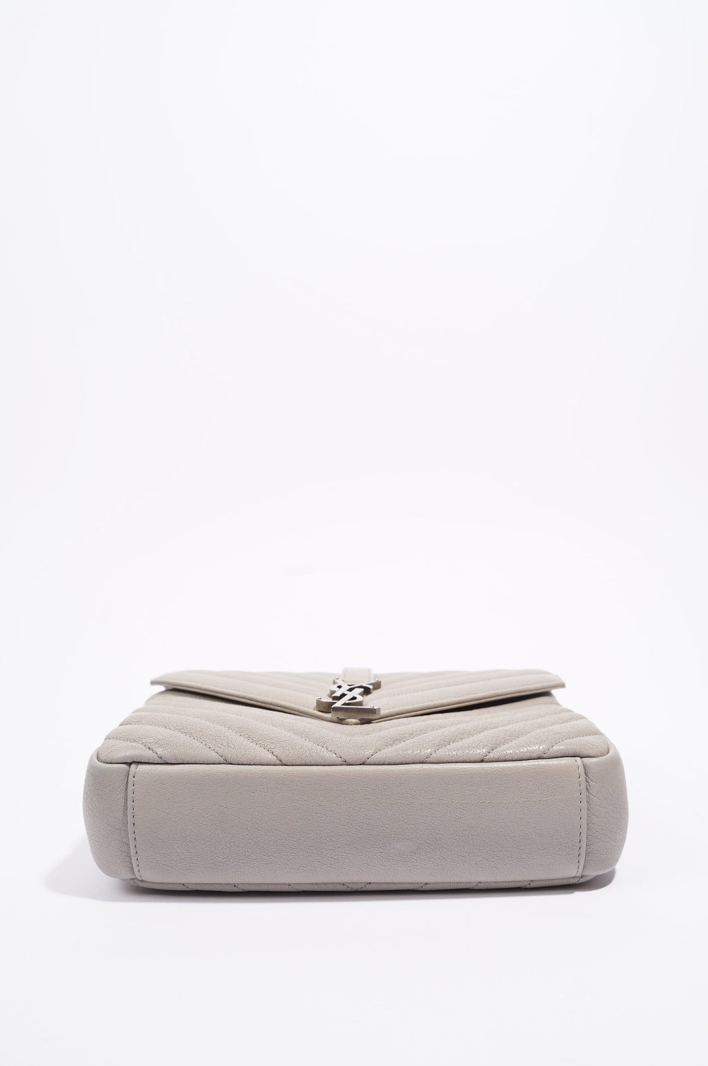 Saint Laurent Womens College Chain Bag Grey Medium