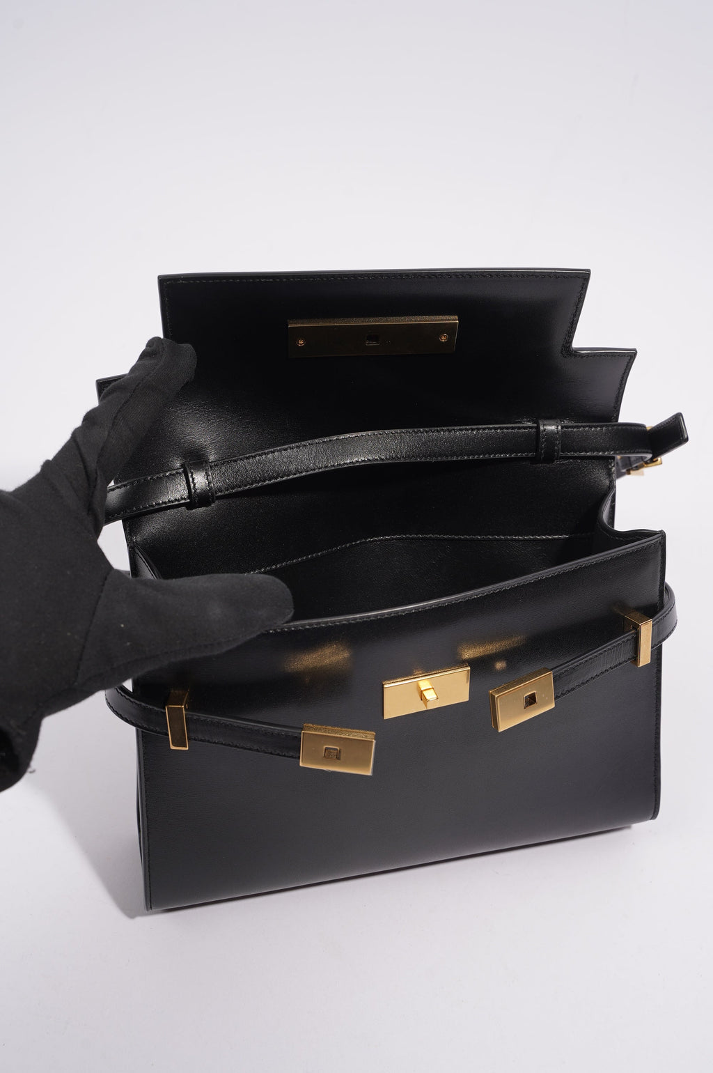Saint Laurent Womens Manhattan Small Bag Black