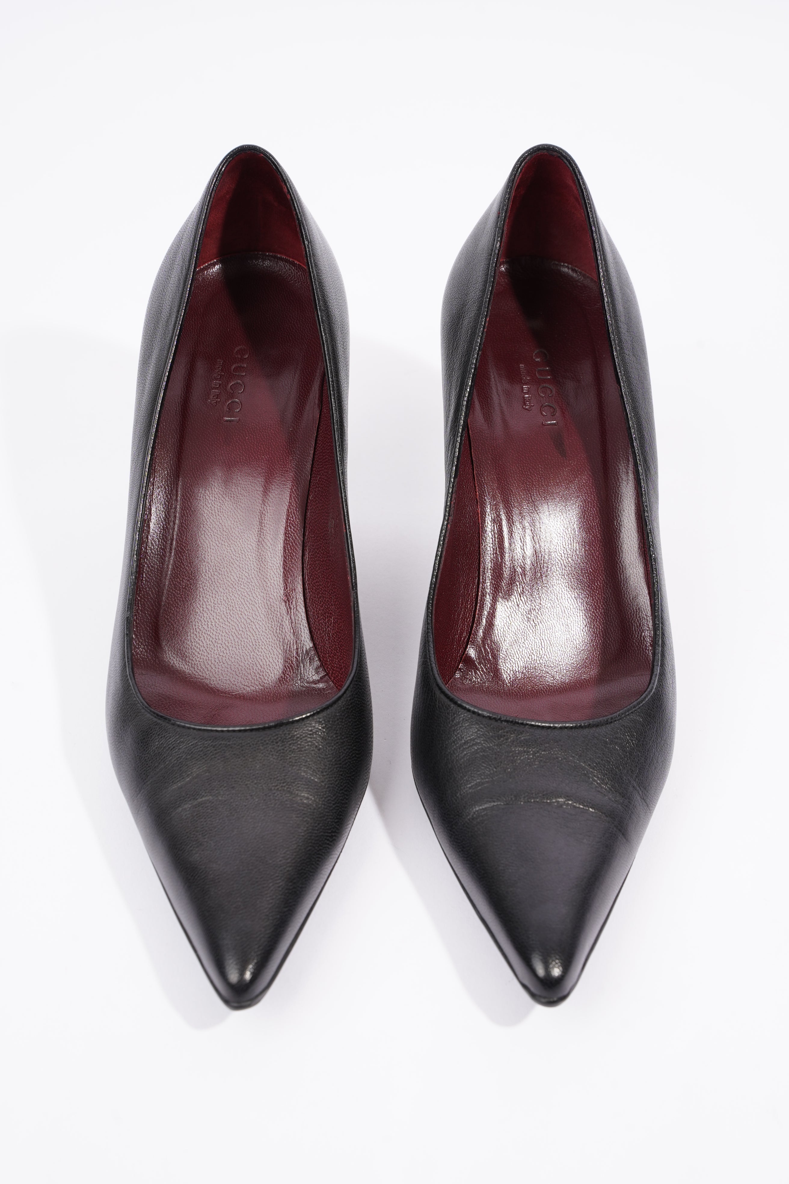 Gucci Womens Leather Pumps Black EU 40.5 / UK 7.5