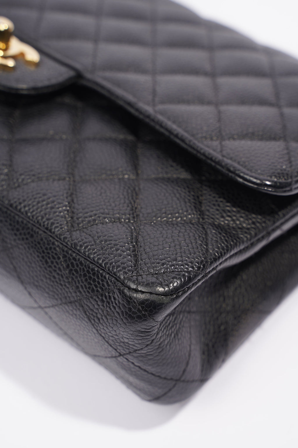 Chanel Womens Classic Flap Black Caviar Medium