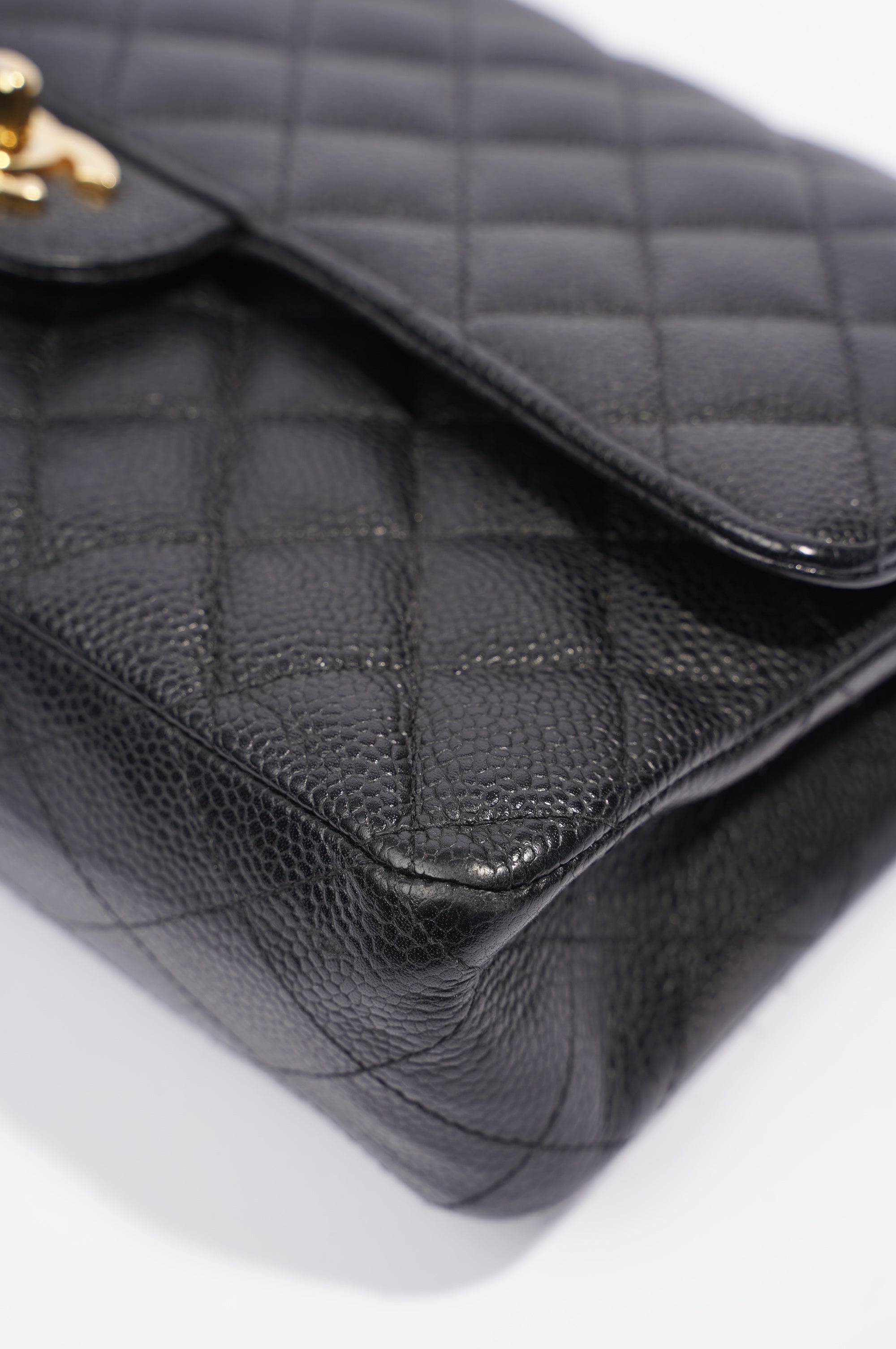 Chanel Womens Classic Flap Black Caviar Medium