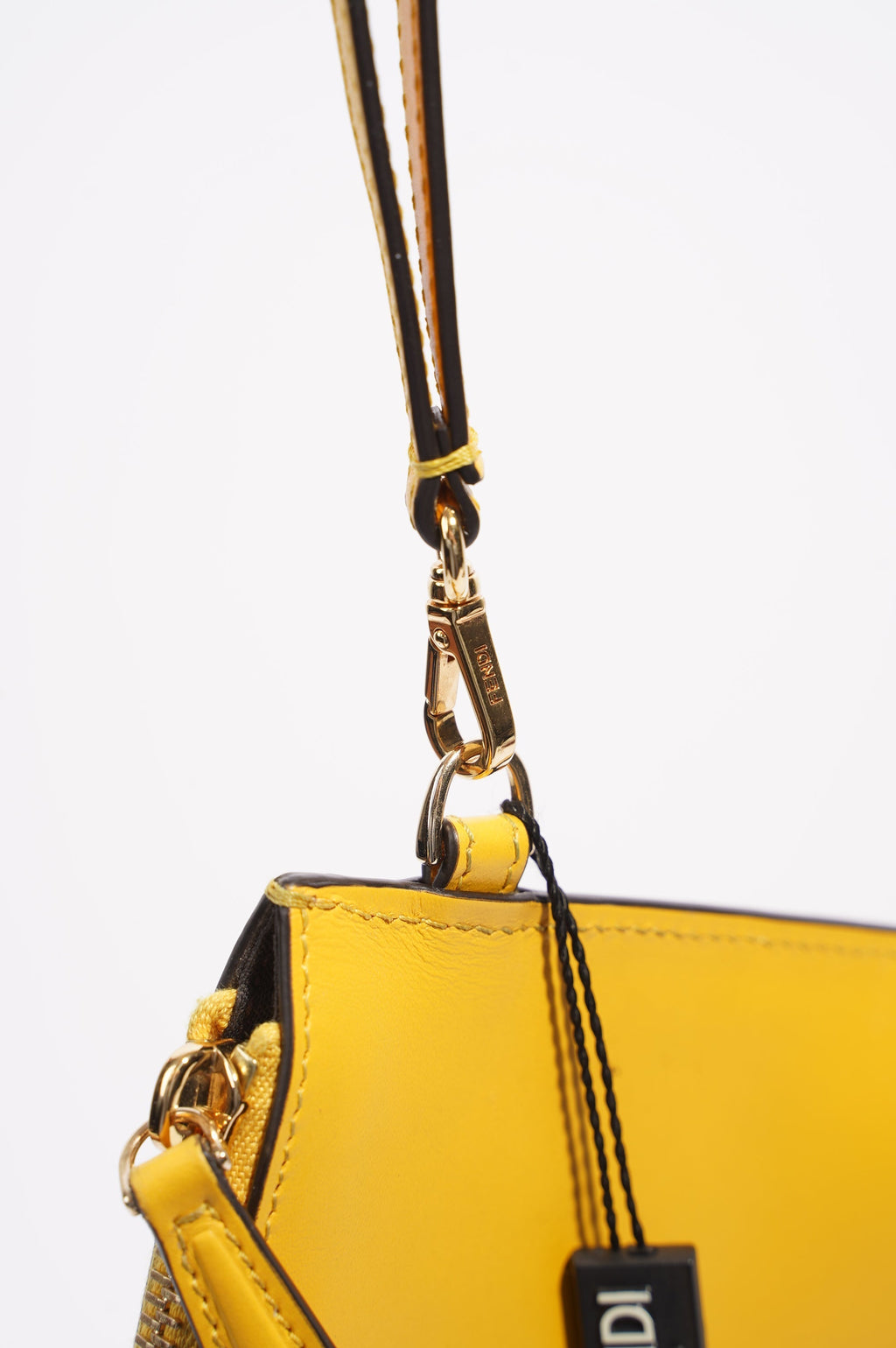 Fendi Womens Roma Clutch Yellow Large
