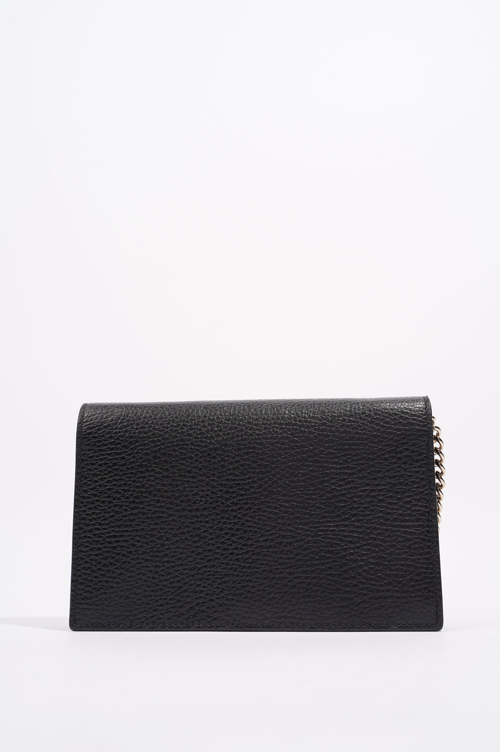 Gucci Womens Interlocking Wallet on Chain Black Leather