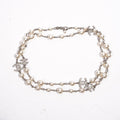 Chanel Womens Long Pearl Necklace Silver Finish / Pearls