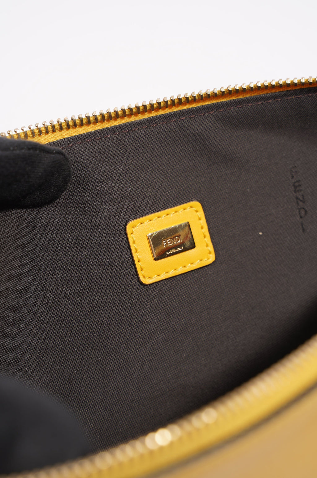 Fendi Womens Roma Clutch Yellow Large