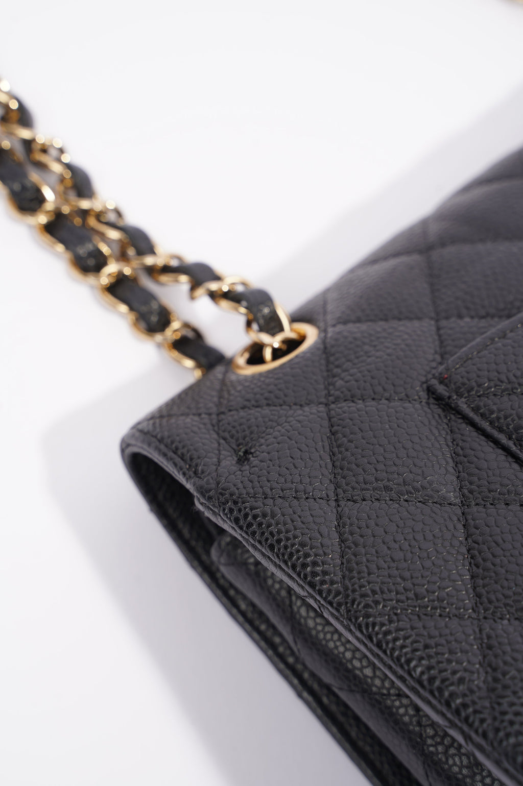 Chanel Womens Classic Flap Black Caviar Medium
