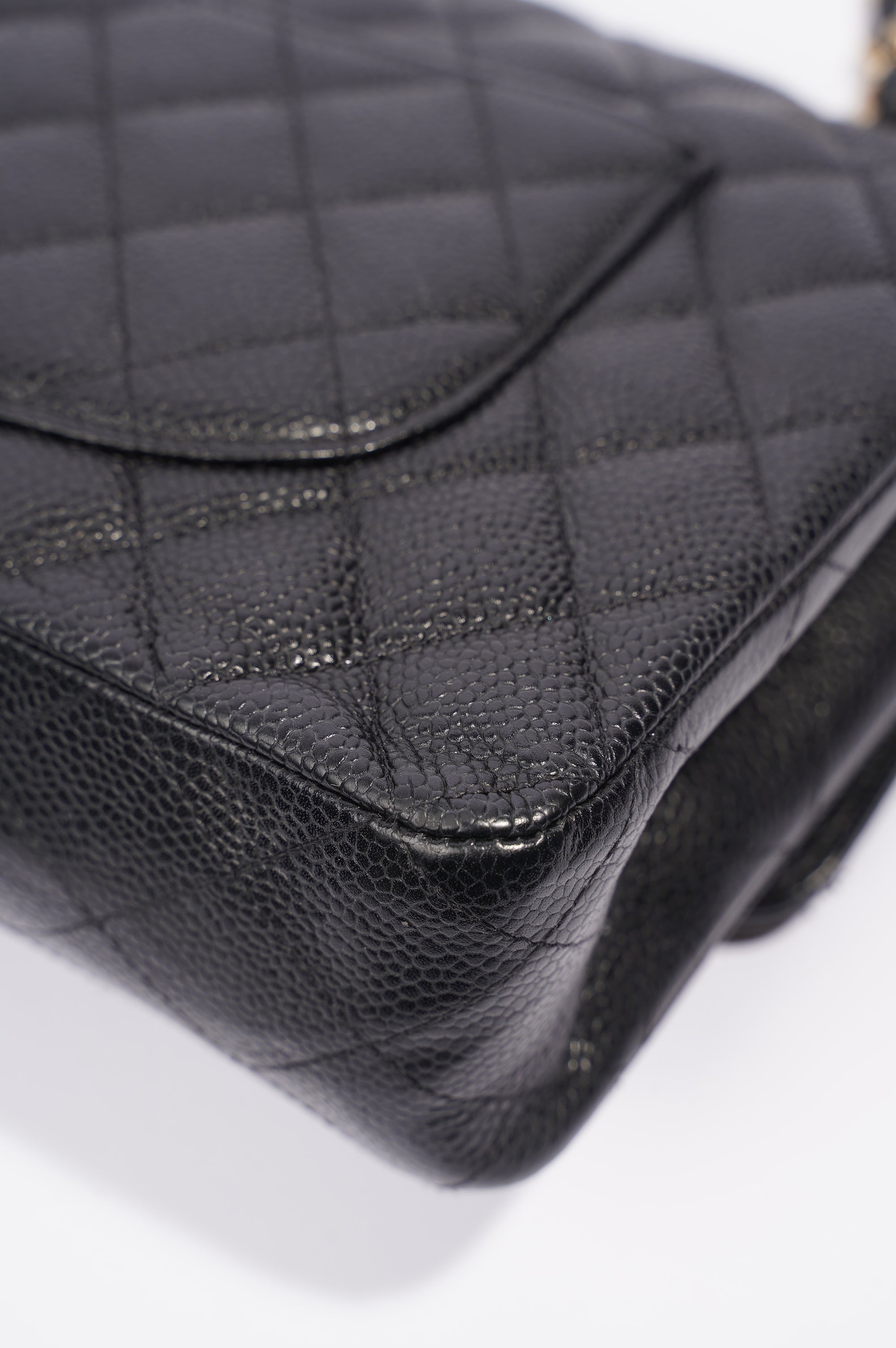 Chanel Womens Classic Flap Black Caviar Medium
