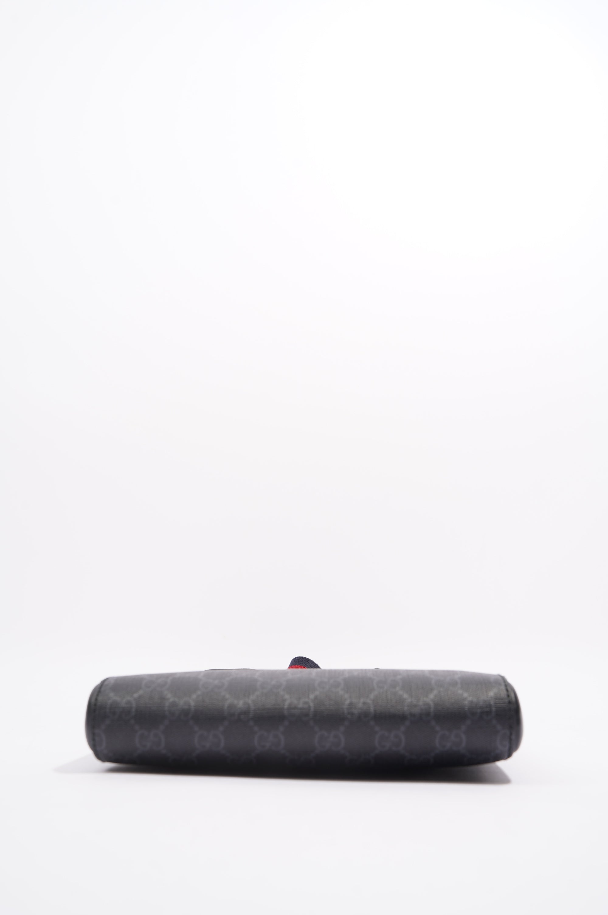 Gucci Mens GG Black Messenger Bag Black Canvas Small