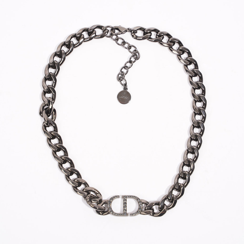 Christian Dior Womens Montaigne Choker Gunmetal