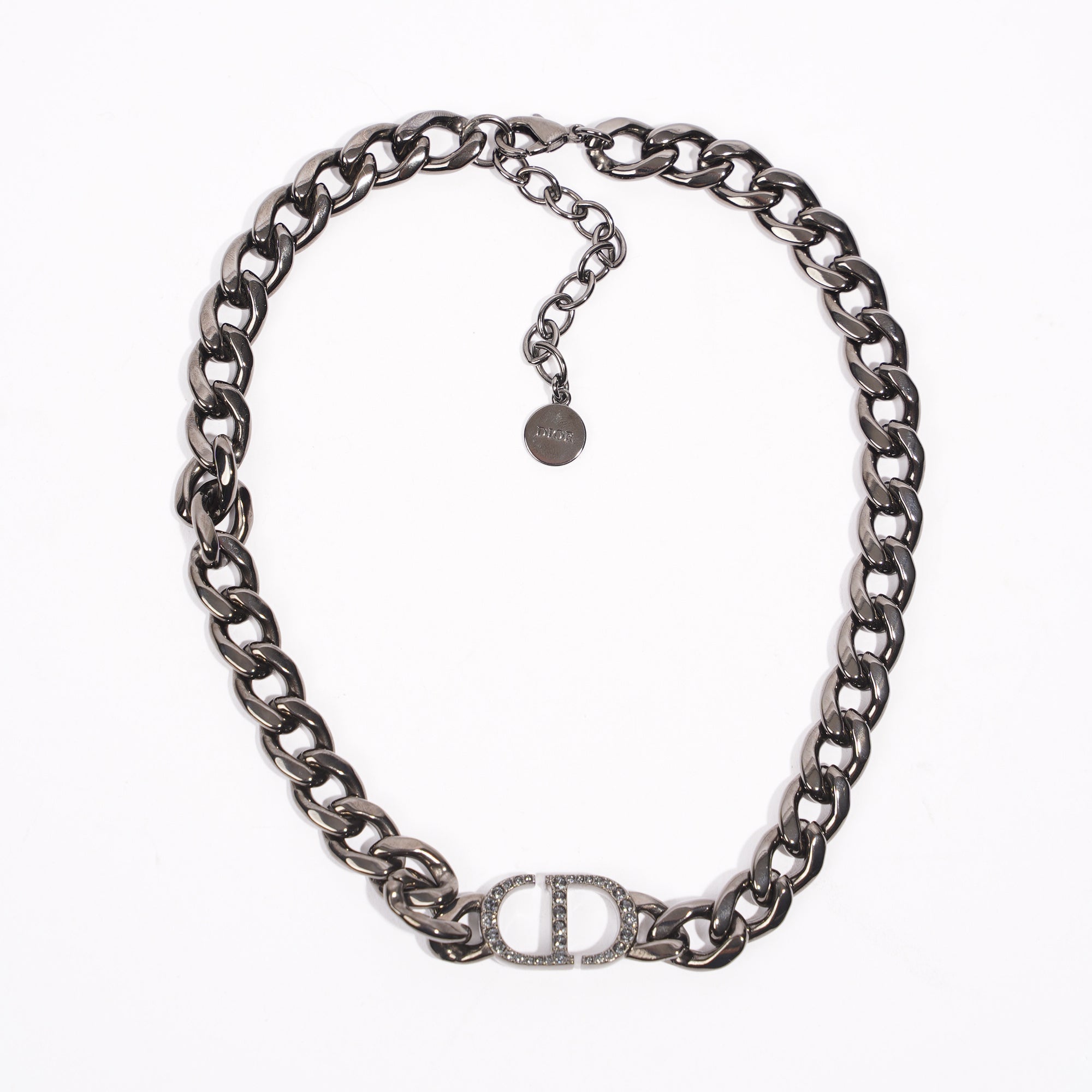 Christian Dior Womens Montaigne Choker Gunmetal