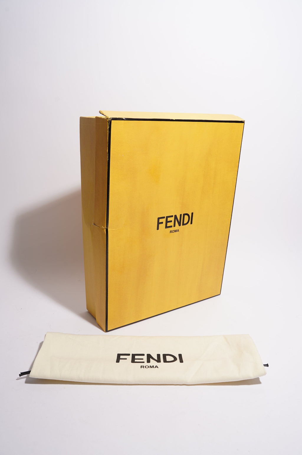 Fendi Womens Roma Clutch Yellow Large