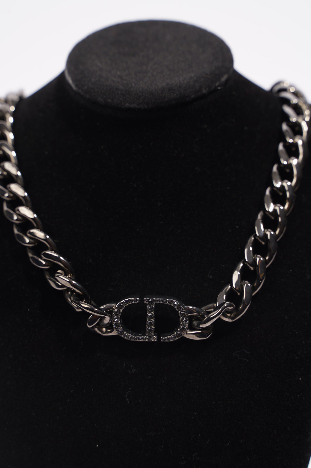 Christian Dior Womens Montaigne Choker Gunmetal