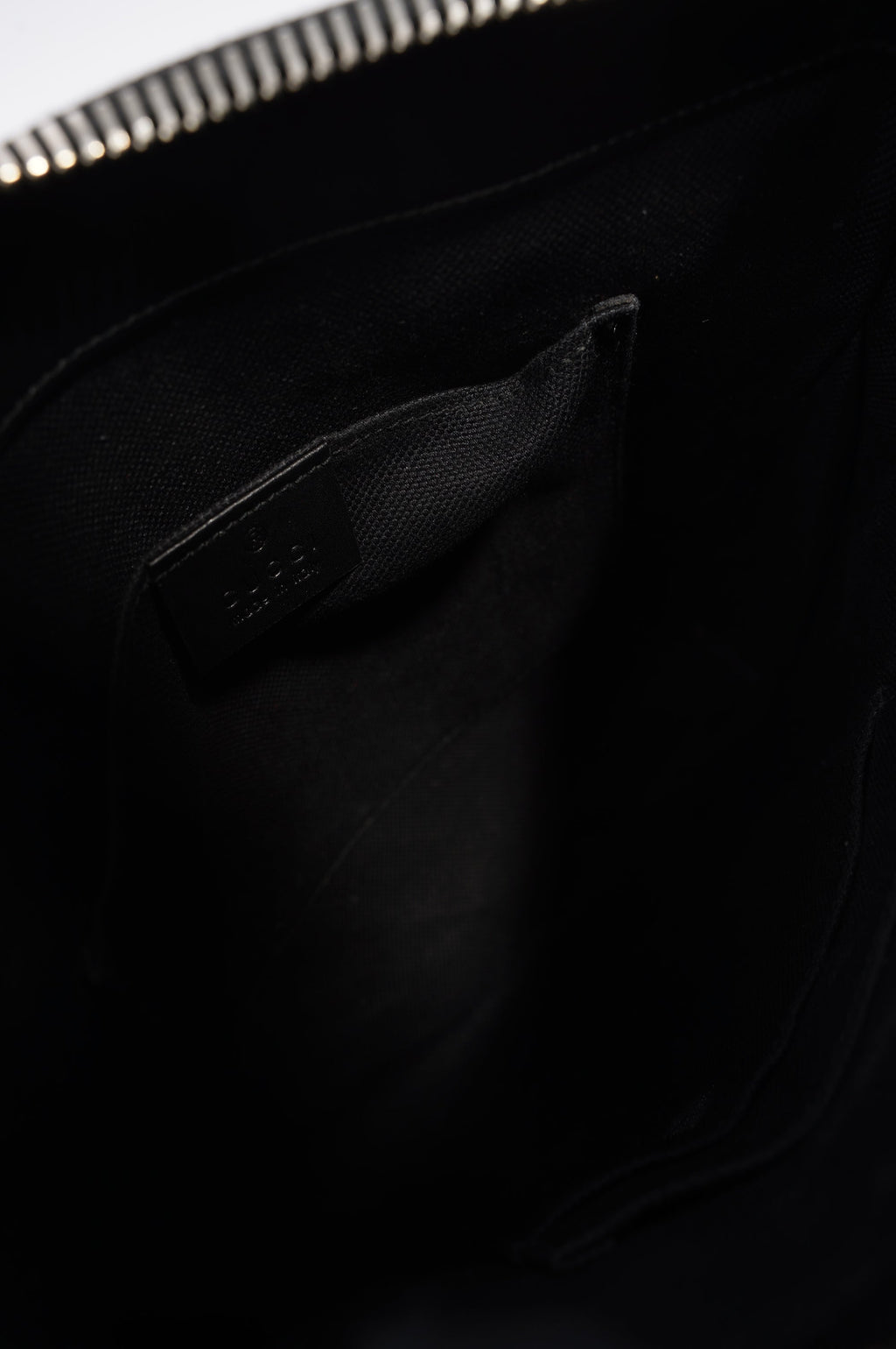 Gucci Mens GG Black Messenger Bag Black Canvas Small
