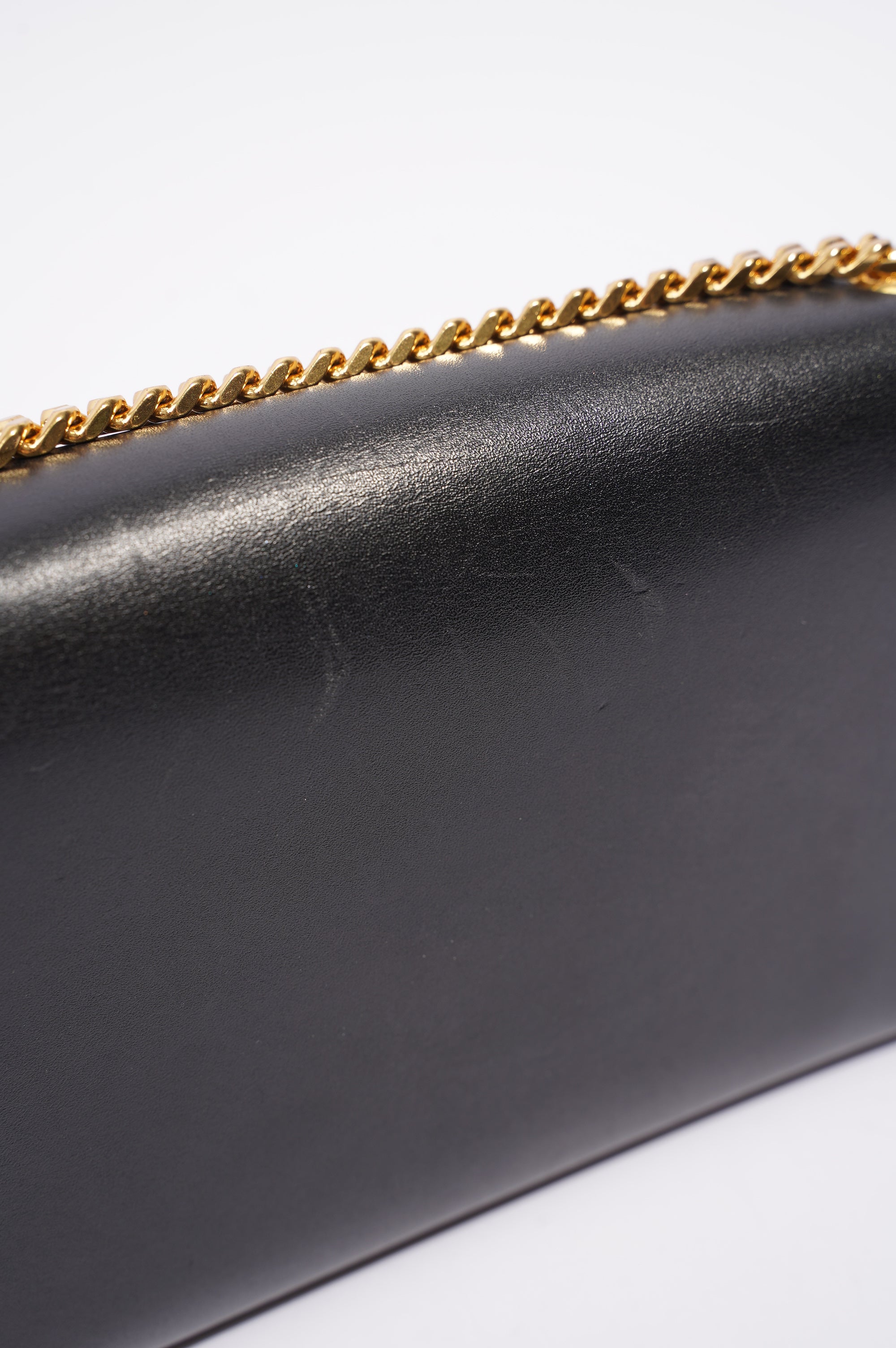 Saint Laurent Womens Kate Tassle Black / Gold Small
