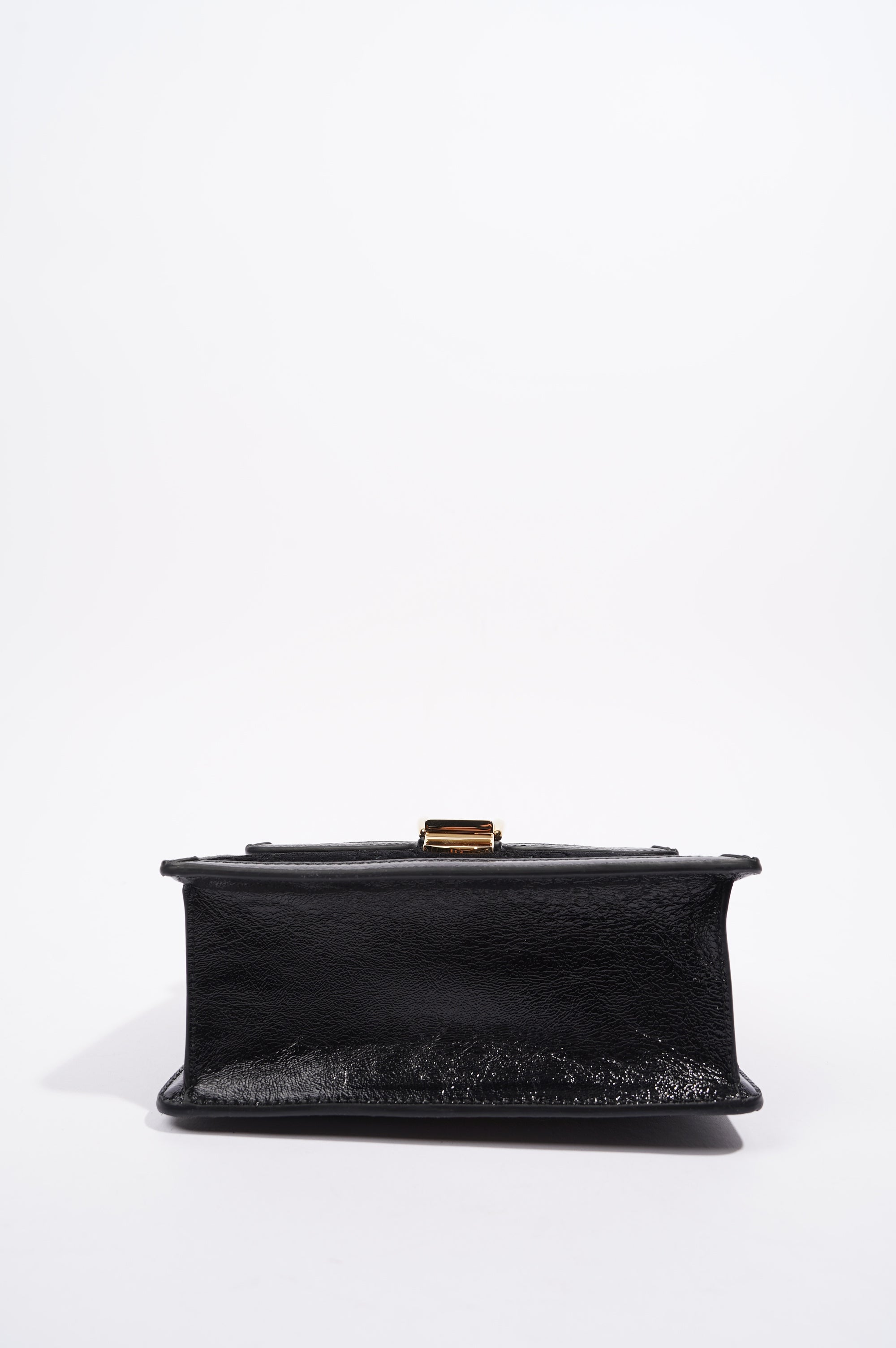 Gucci Womens Sylvie Mini Bag Black Velvet / Green / Red