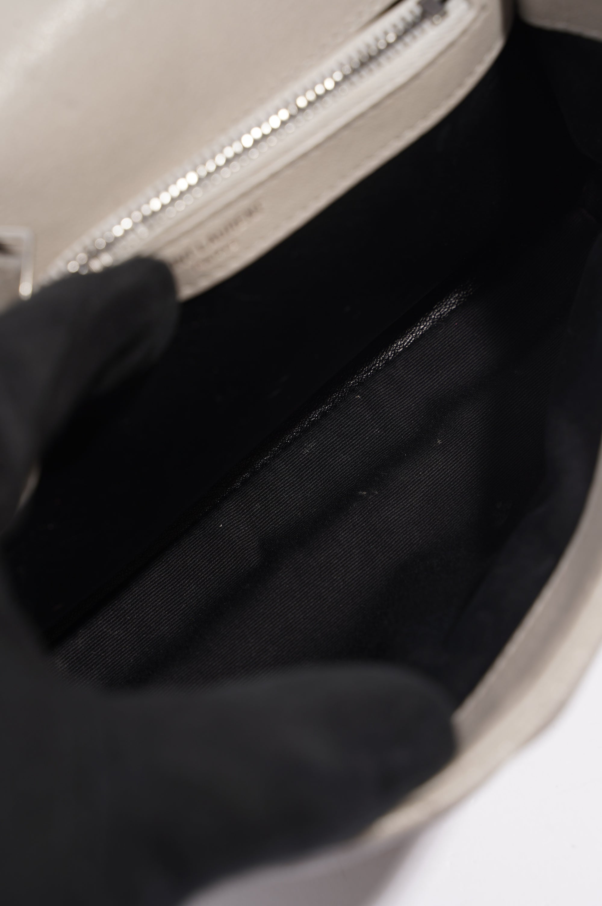 Saint Laurent Womens College Chain Bag Grey Medium