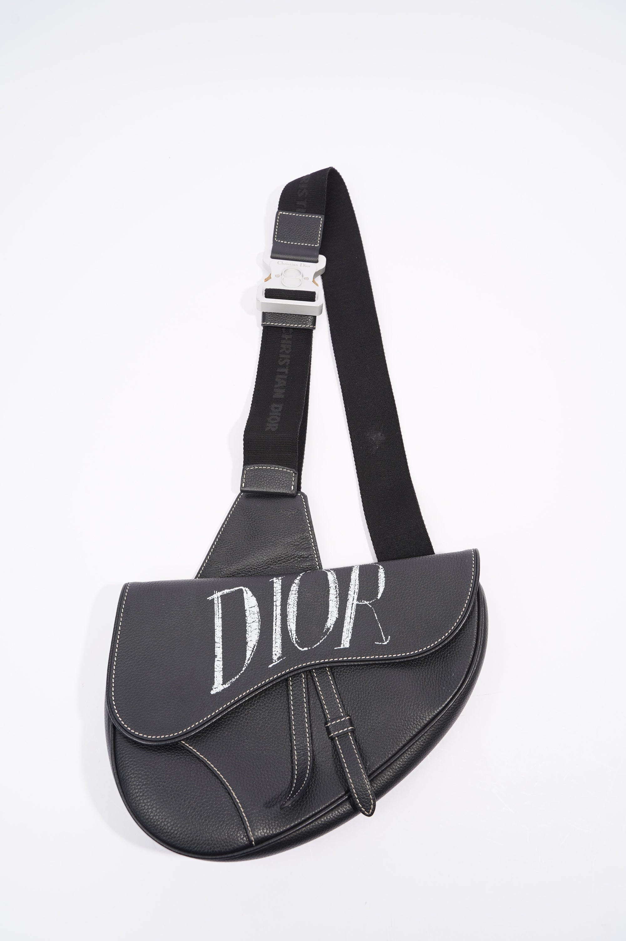 Christian Dior x Shawn Stussy Mens Saddle Bag Black / White