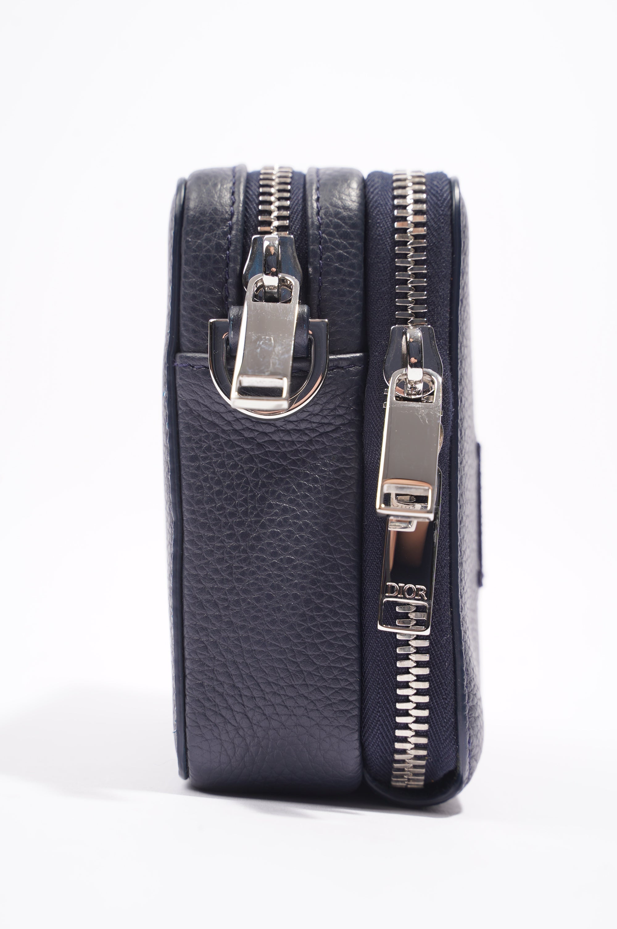 Christian Dior Messenger Pouch Navy Leather