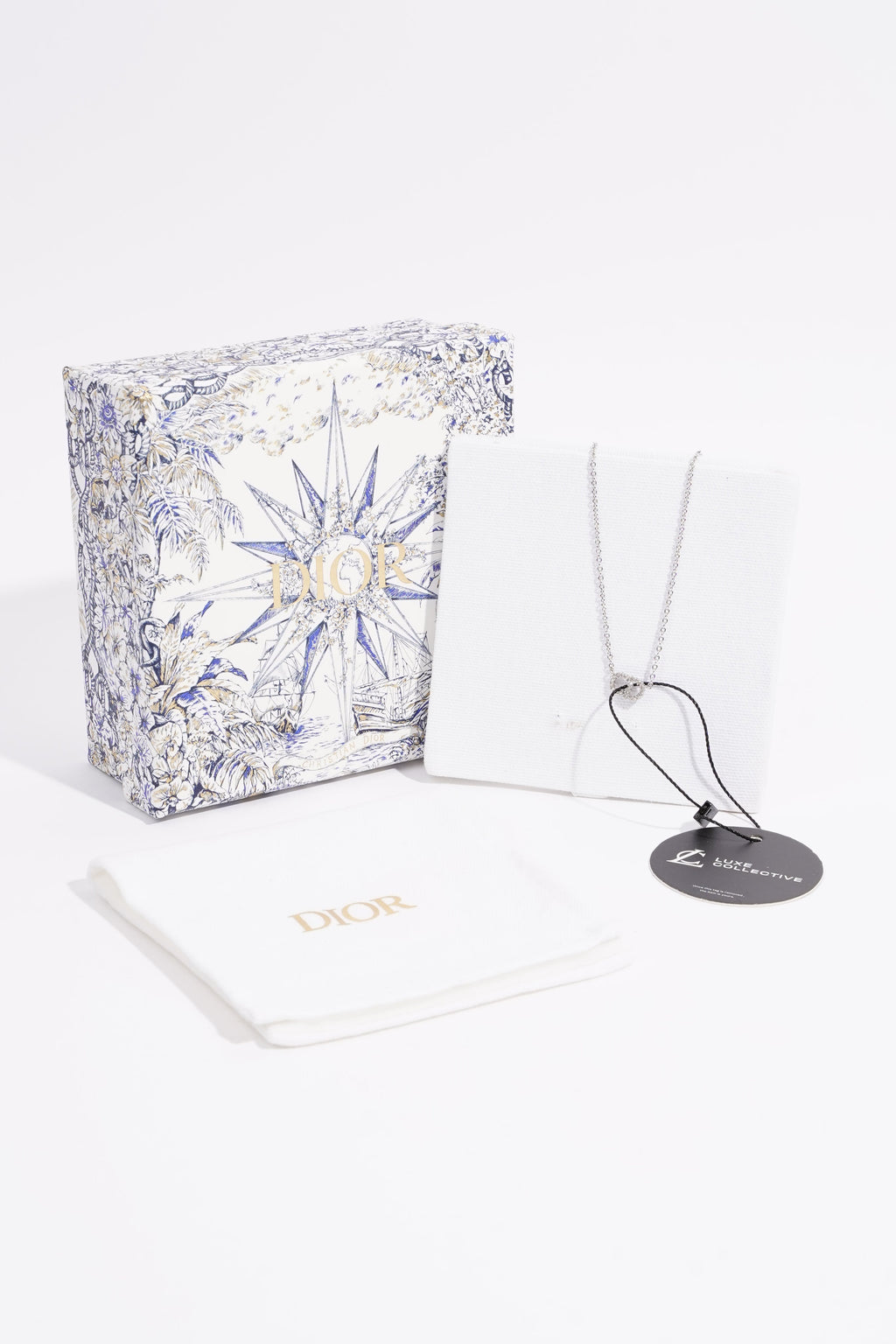 Christian Dior Womens Clair D Lune Necklace Silver