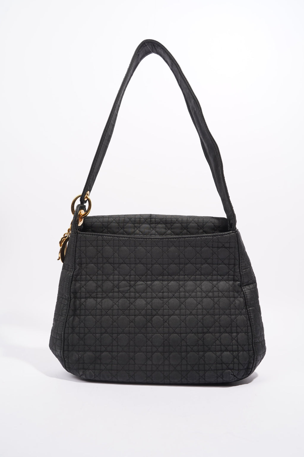 Christian Dior Womens Vintage Cannage Black Nylon