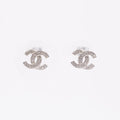 Chanel Womens CC Earrings Silver Finish Base Metal 2017